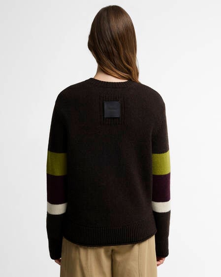 Wrenwood Striped Wool Crewn Neck Jumper Rustic Multi