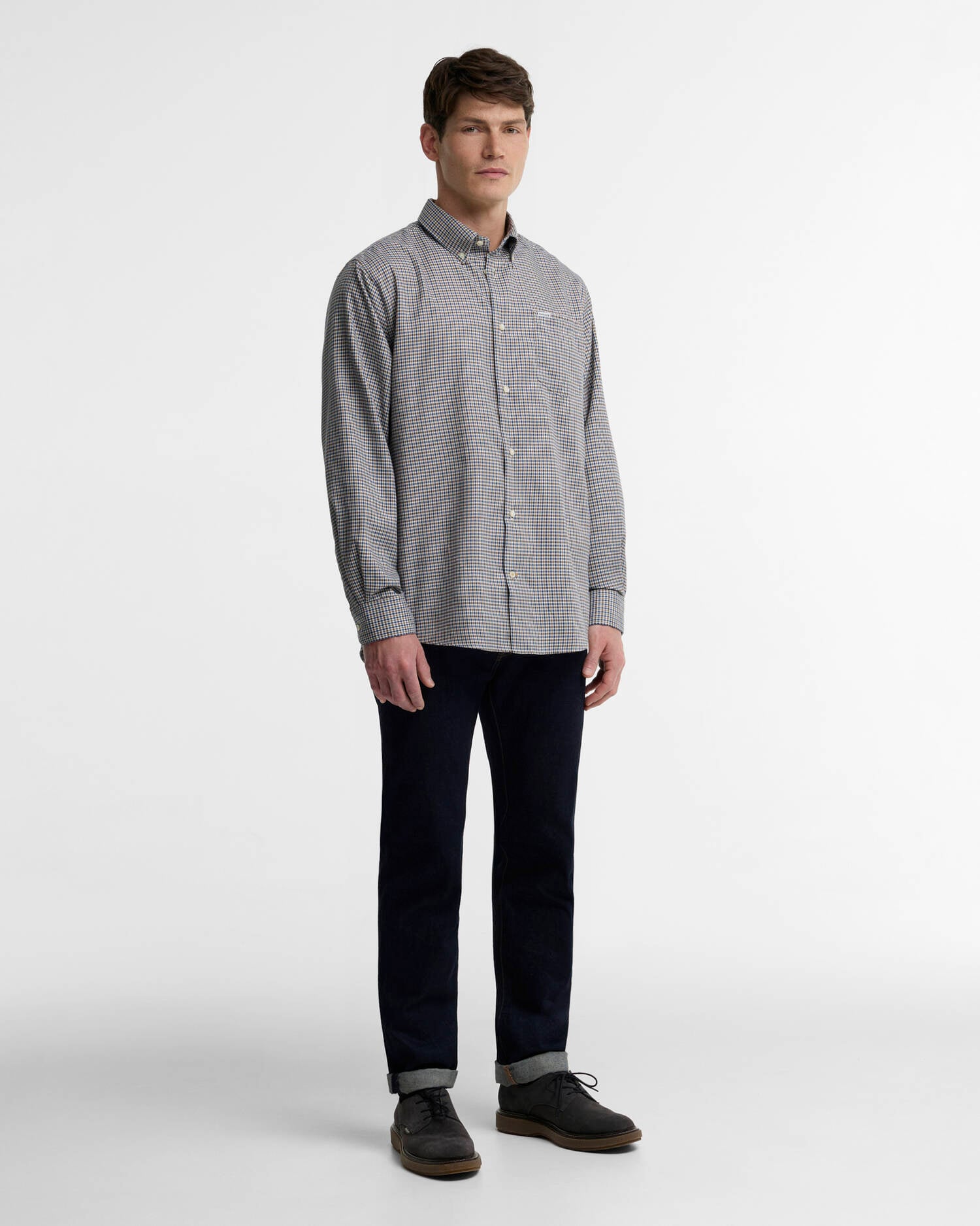 Barnard Thermo Weave Regular-Fit Shirt Deep Blue image number 1