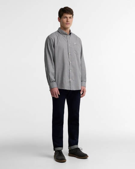 Barnard Thermo Weave Regular-Fit Shirt Deep Blue