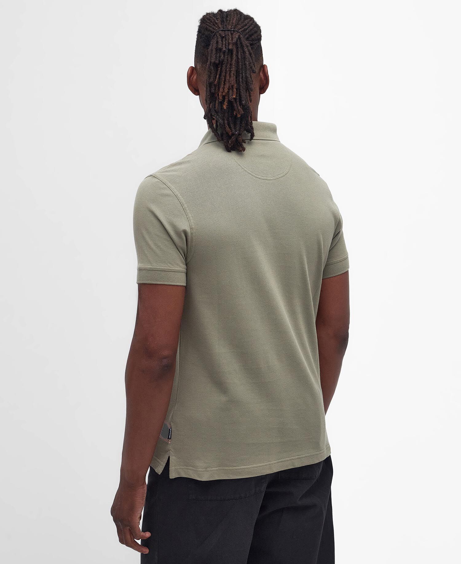 Blaine Tartan Short-Sleeved Polo Shirt Dusty Green