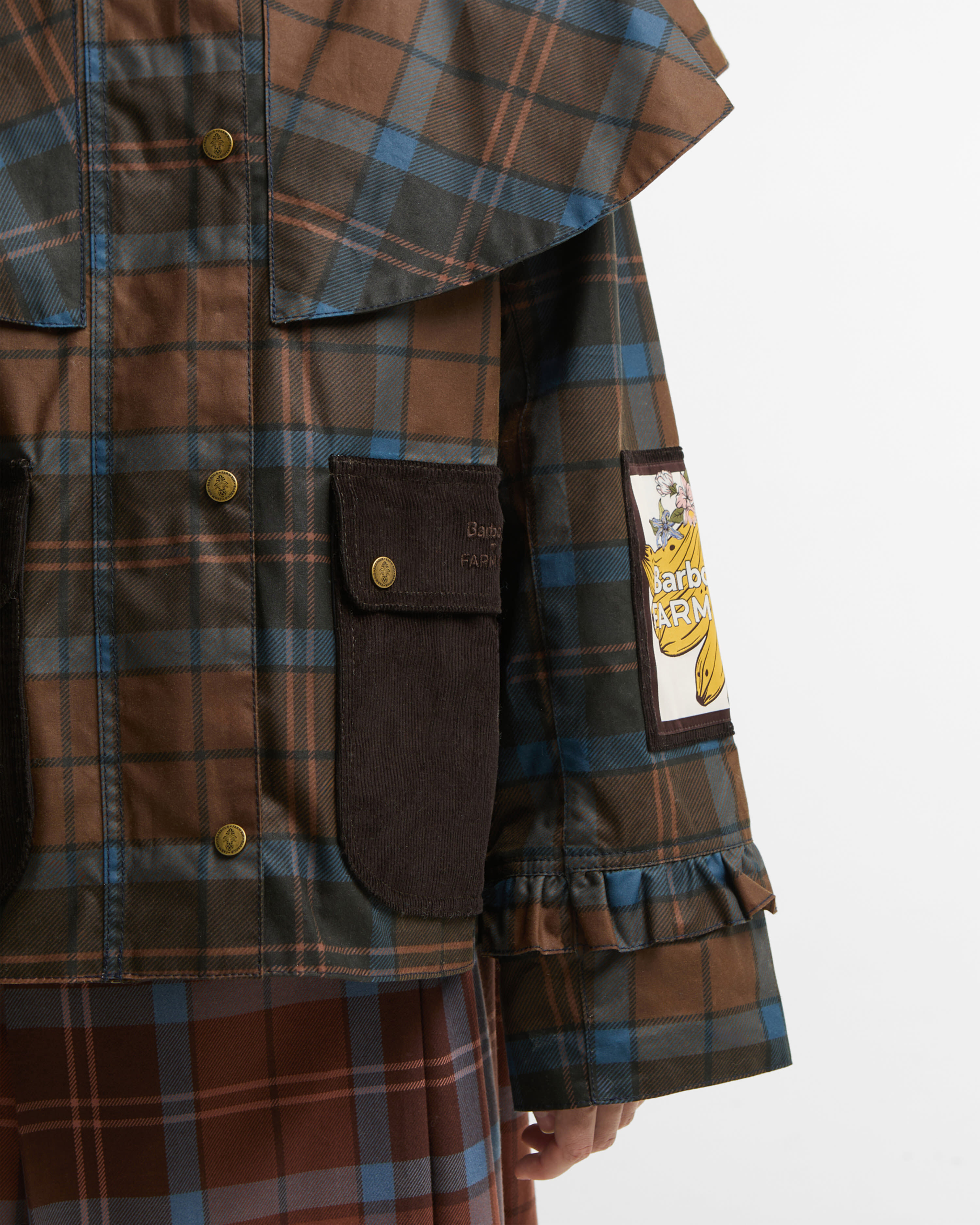 Barbour FARM Rio Wachsjacke Angelina Tropical Tea Tartan/Banana Print