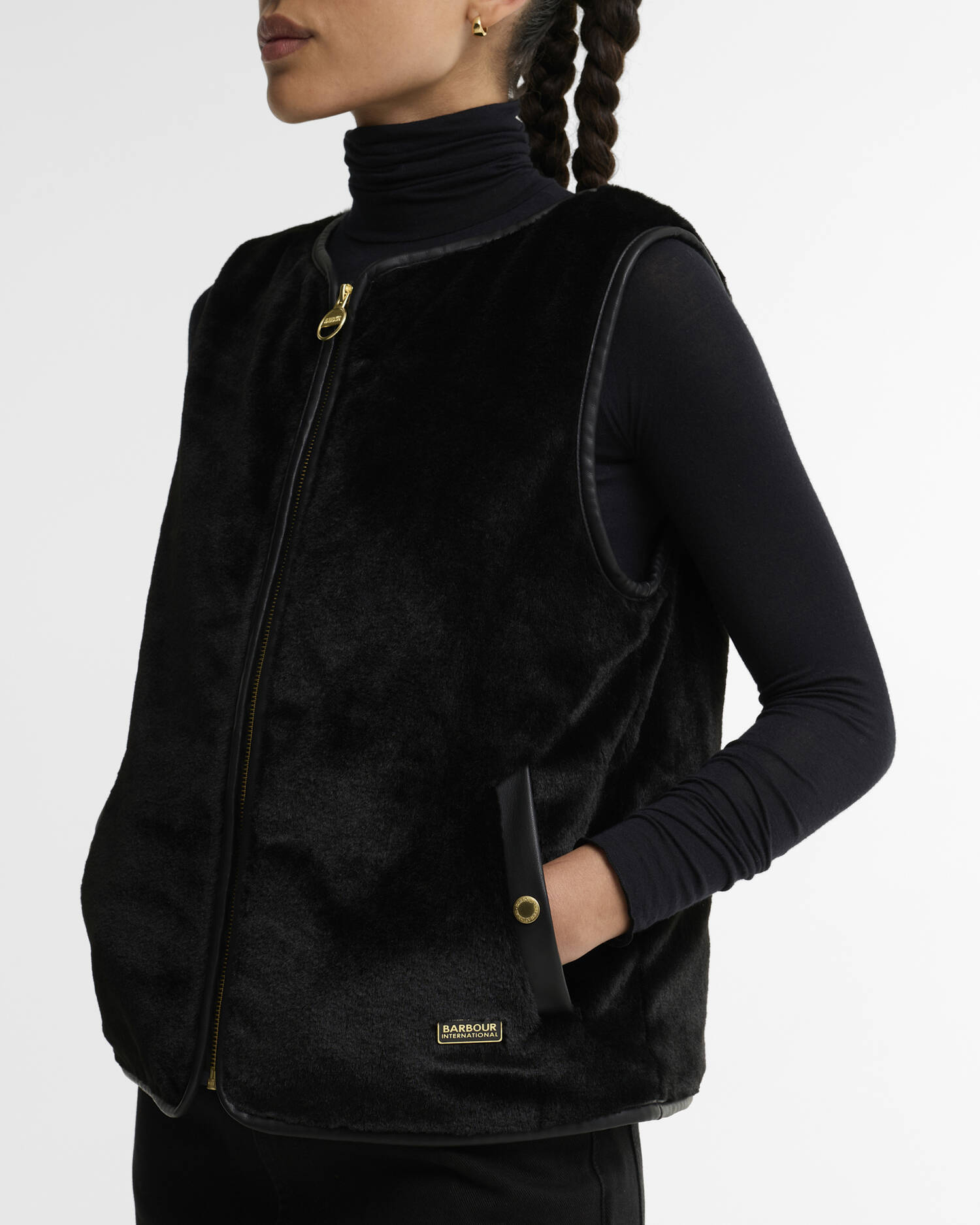 Oulton Faux-Fur Liner Black image number 4