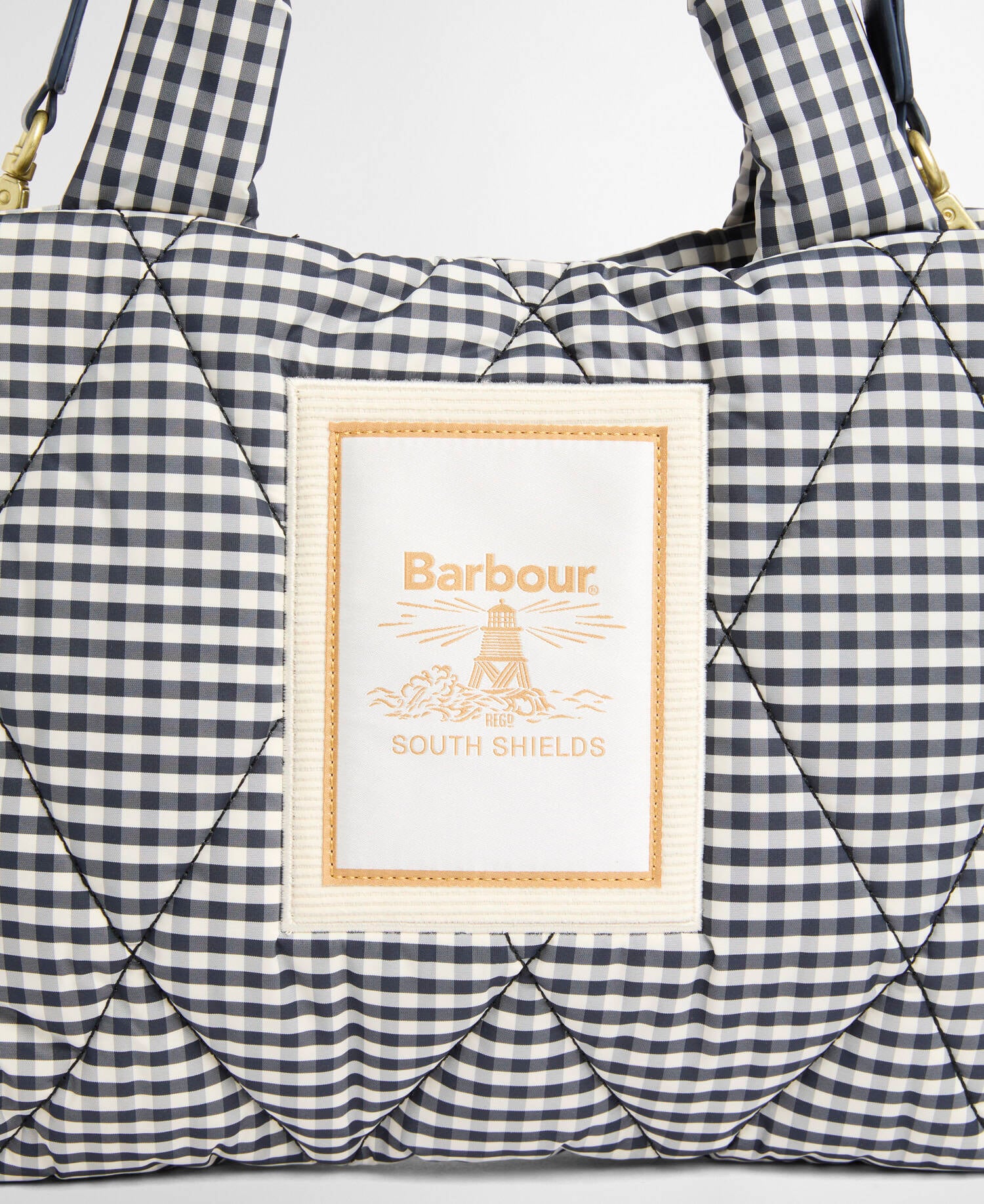 Riah Mini Quilted Tote Bag Gingham Check image number 3