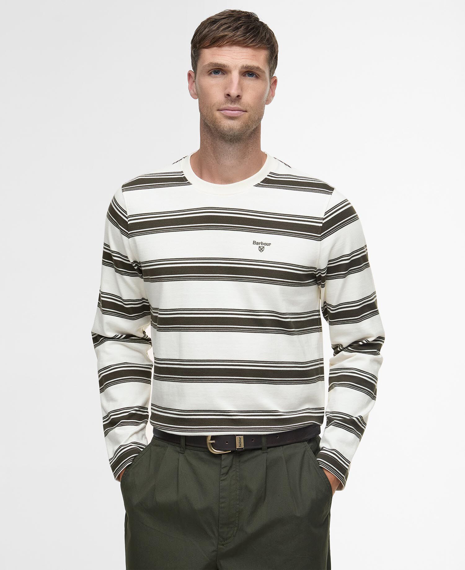 Langarmshirt Striped Tailored Whisper White