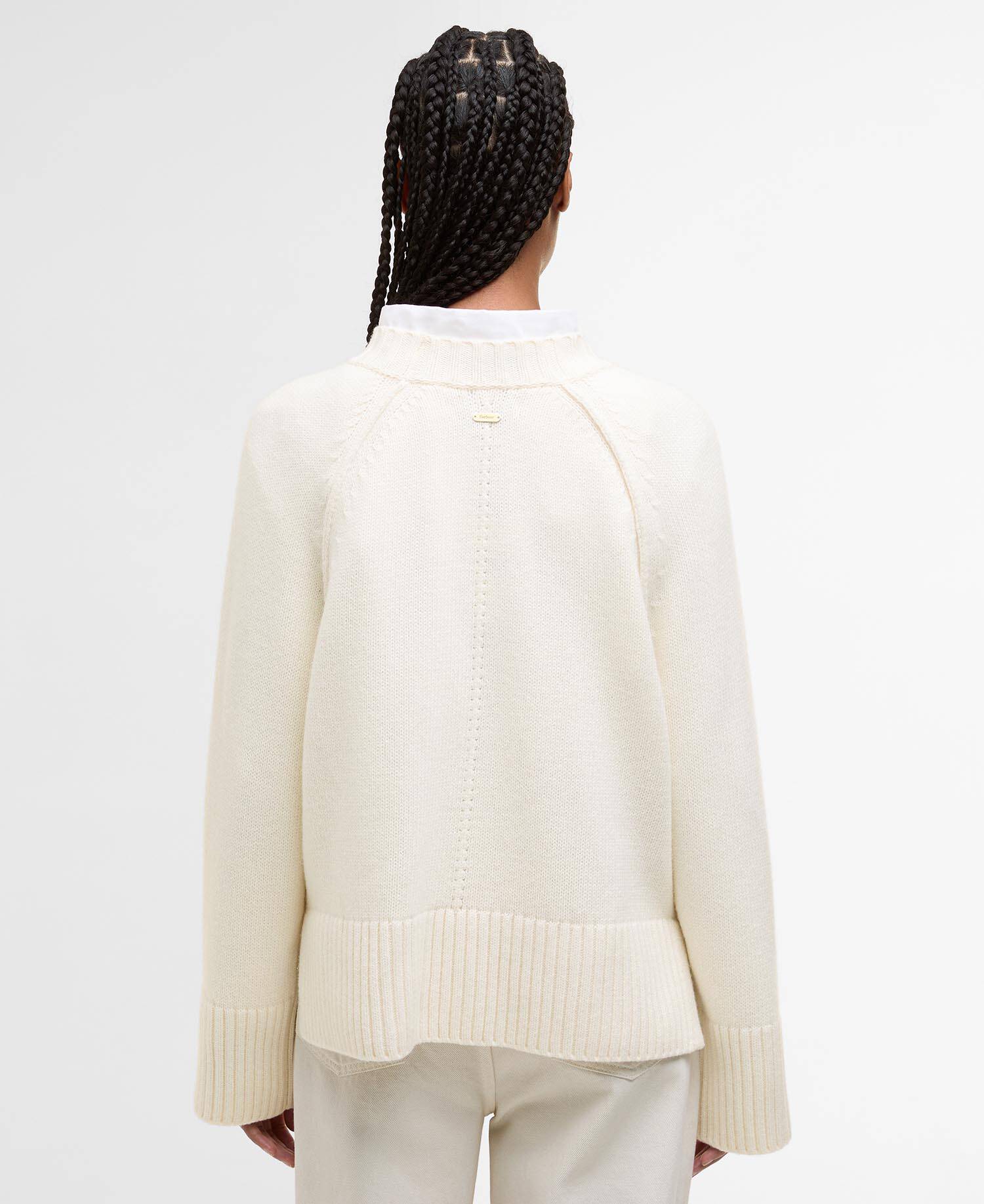 Maglione girocollo lavorato Ashdon Ecru image number 2