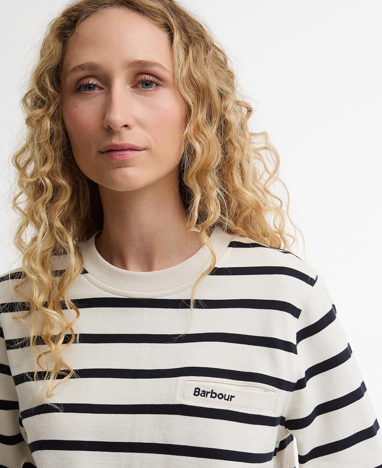 Sweatshirt Aylesby Striped Cloud/Dark Navy Stripe