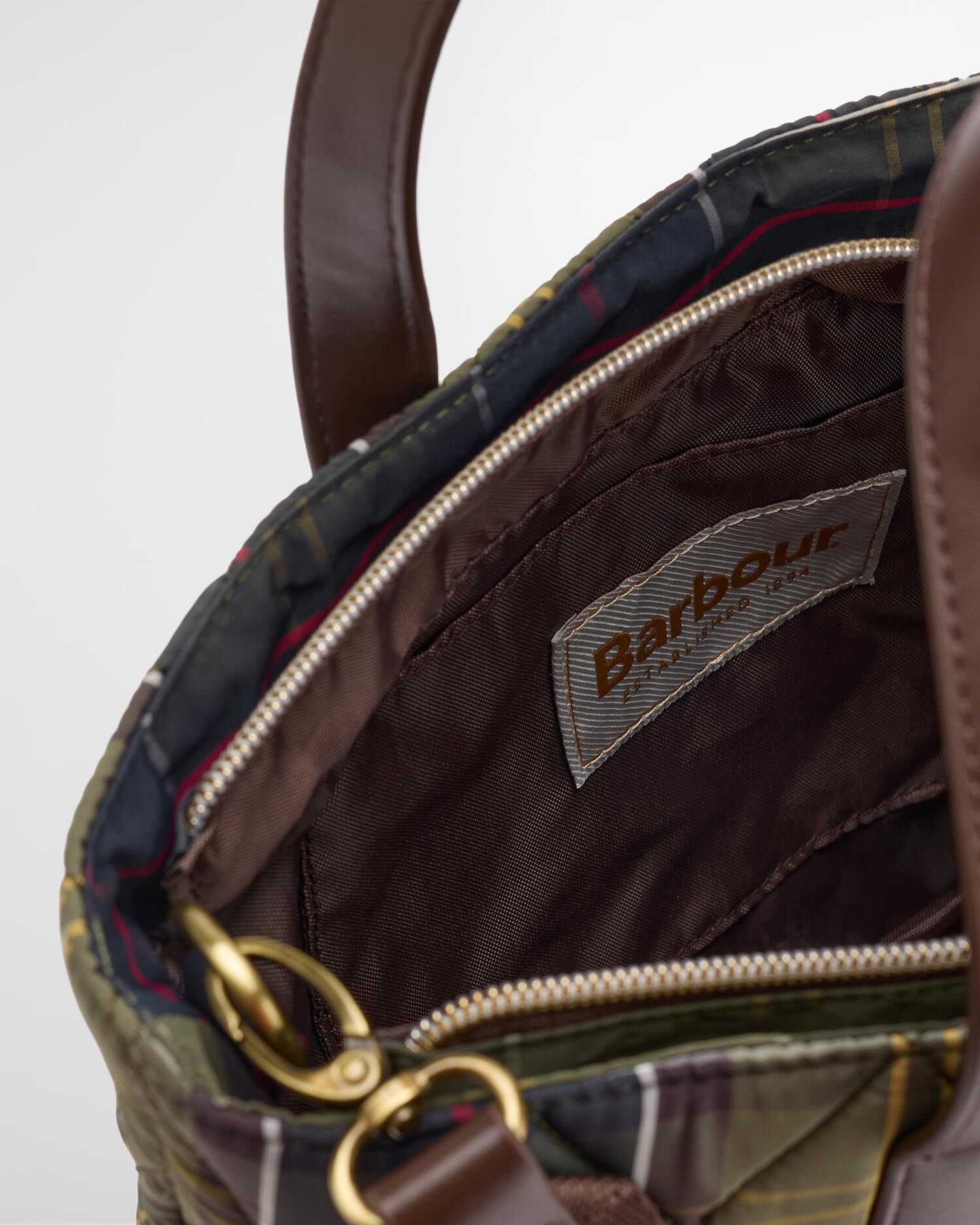 Mini-borsa tote trapuntata Classic Tartan