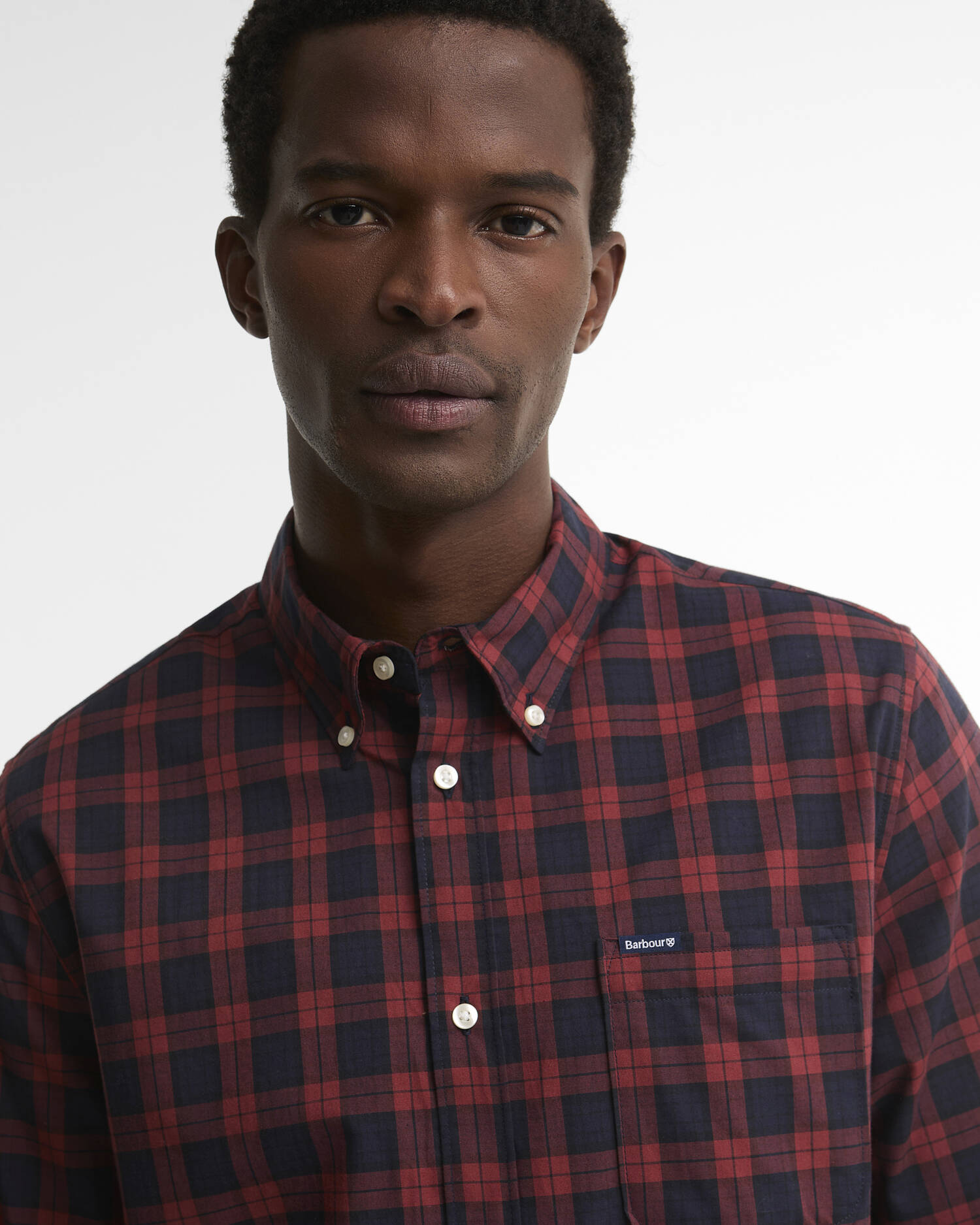Windsor Tailored Checked Long-Sleeved Shirt Red image number 3