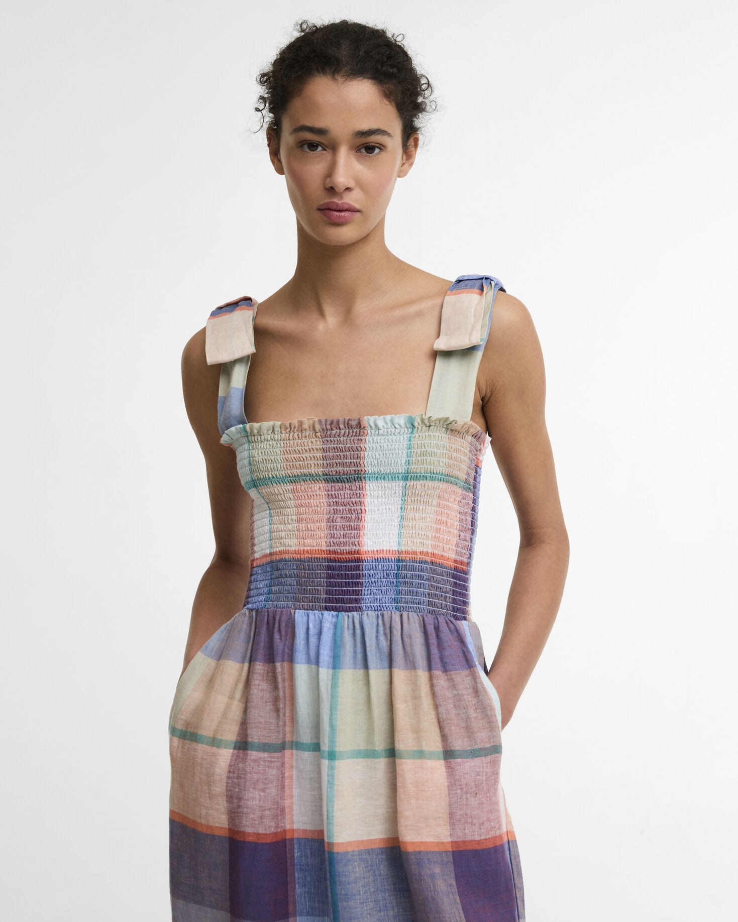 Amelie Midi Dress Multi Check