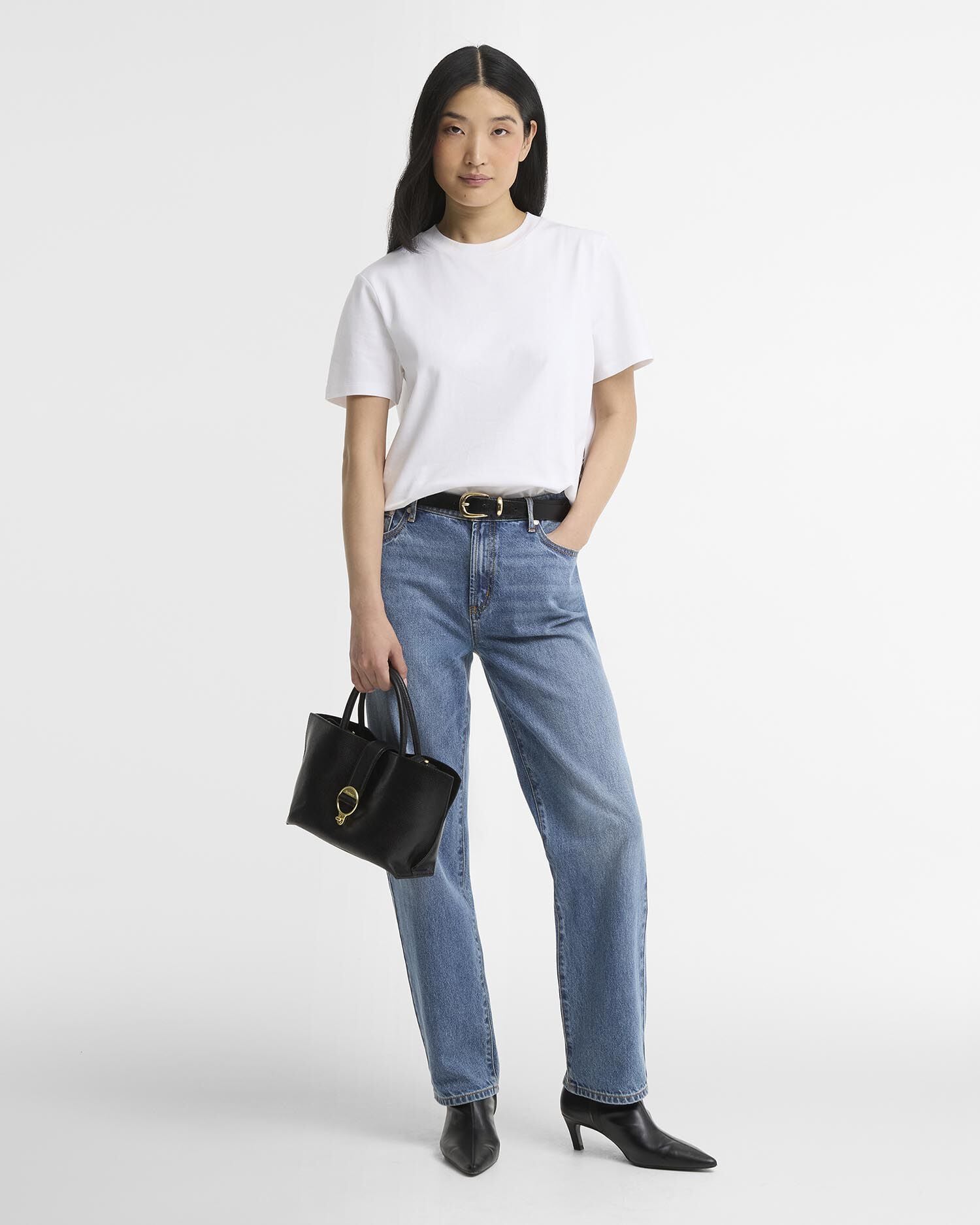 Alder Mini  Leather Tote Bag Black