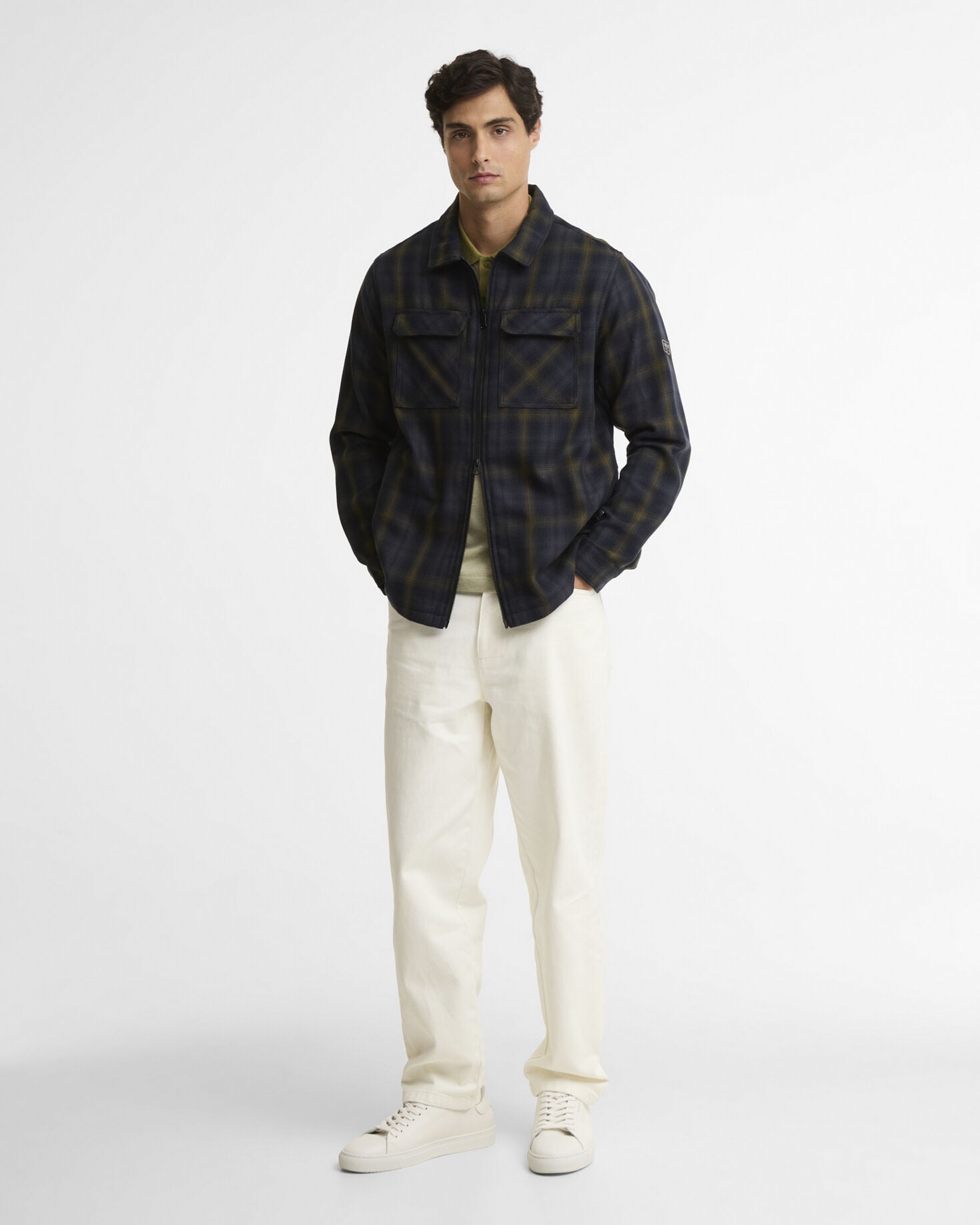 Oxborough Overshirt Black / Fir Green