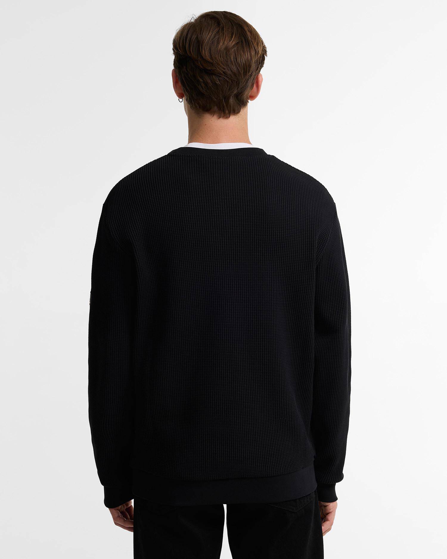 Curve Waffle Sweatshirt Classic Black image number 2
