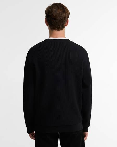 Curve Waffle Sweatshirt Classic Black