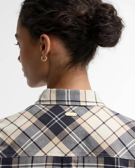 Elishaw Relaxed Long-Sleeved Shirt Lt Birchwood Tartan