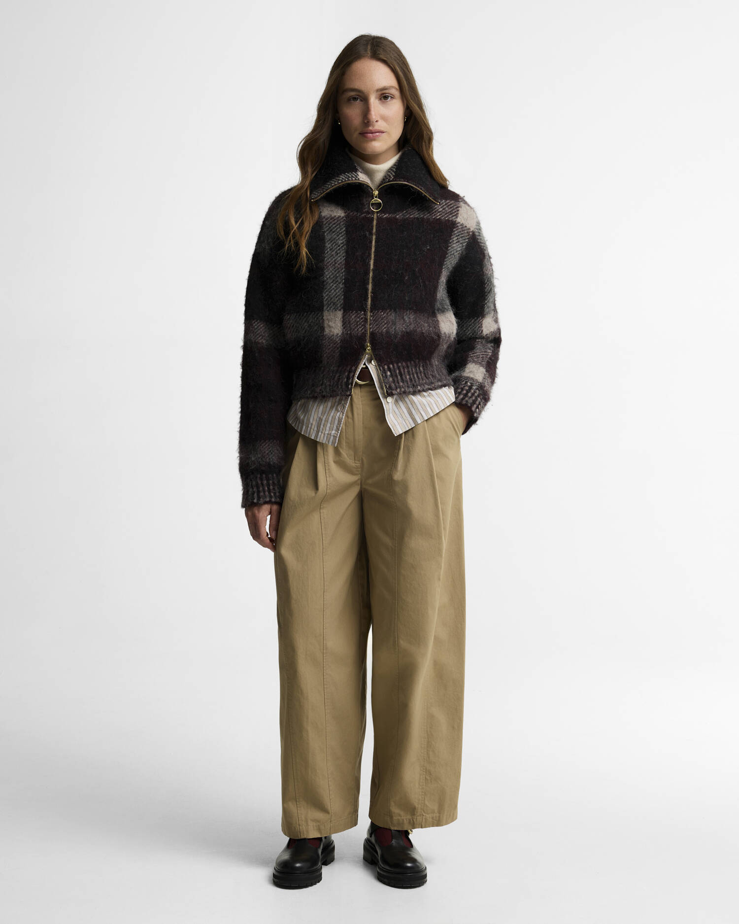 Barbour Cardigan Carville Zip-Up Multi image number 1