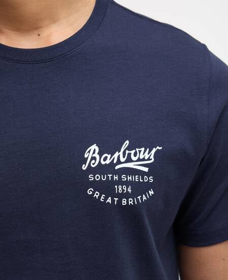 Script Graphic T-Shirt Navy