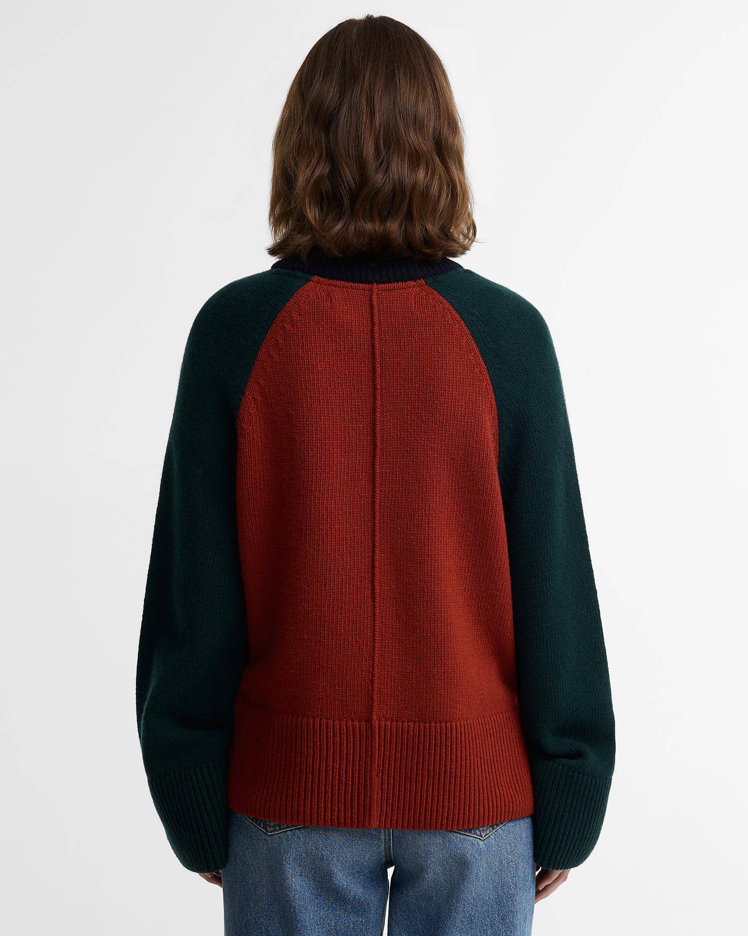 Paul Smith Loves Barbour Tyneside Wool-Blend Crew Neck Jumper Navy Multi image number 2