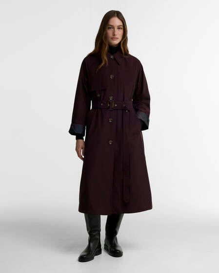 Barbour Trenchcoat Antonella Showerproof Fig/Shadow Classic