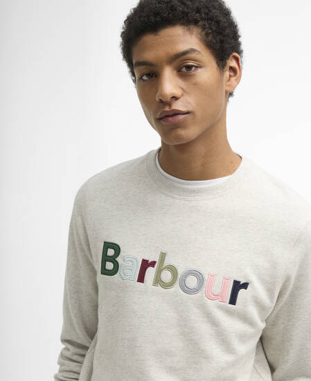 Sweatshirt Pique Logo Ecru Marl