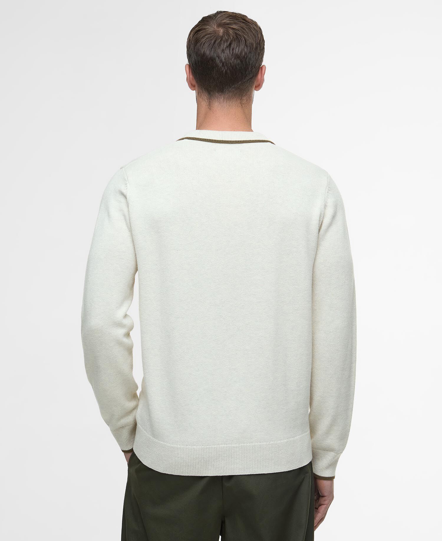 Polo in maglia a maniche lunghe Fenhill Whisper White