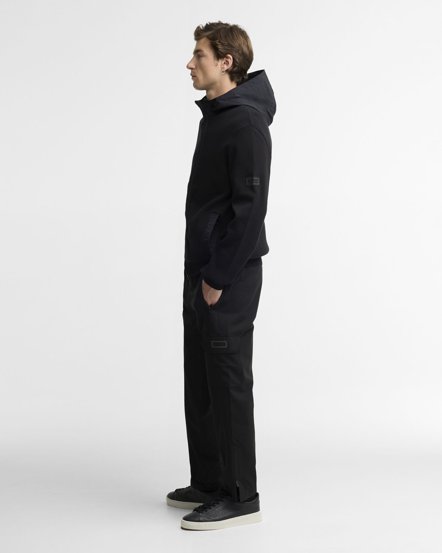 Inline Knitted Hoodie Black