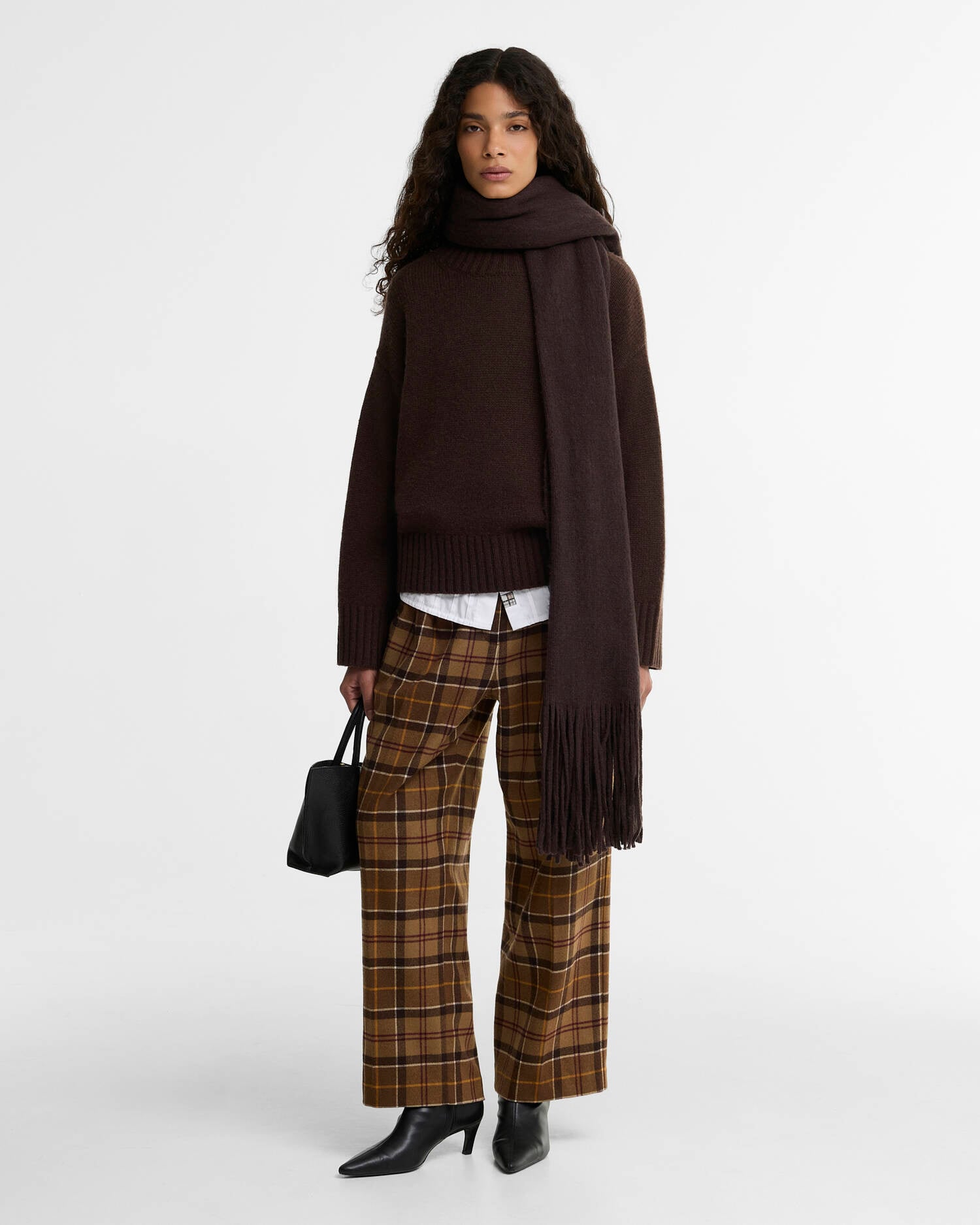 Darwen Tartan Straight-Leg Trousers Muted Tartan image number 0