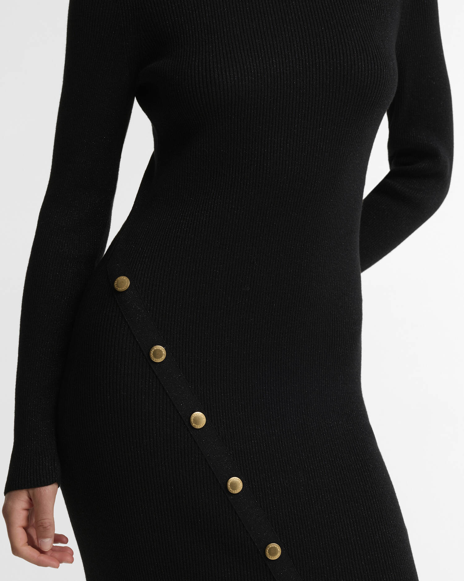 Molina Knitted Midi Dress Black image number 3
