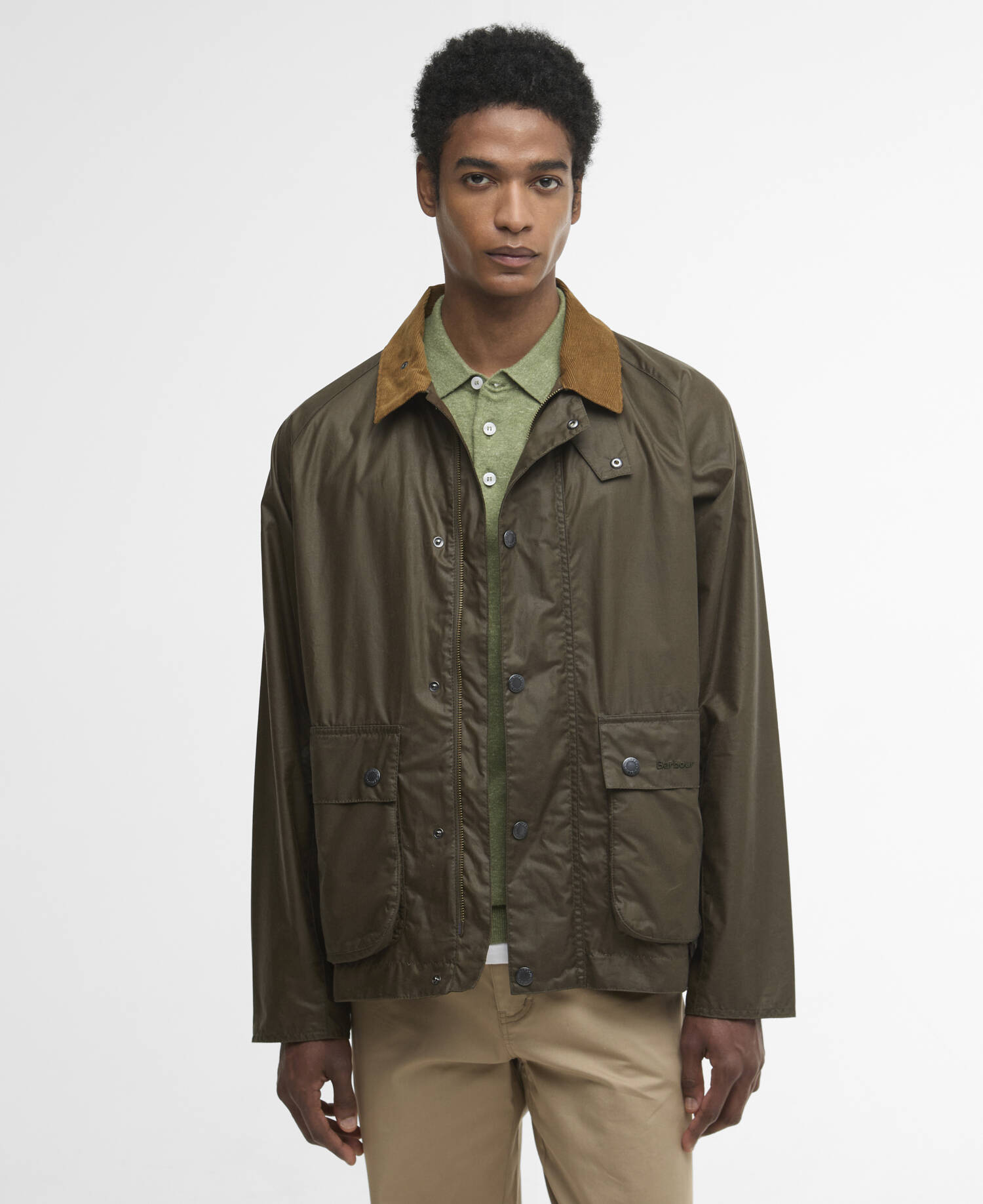 Modern Bedale Waxed Jacket Beech/Highland Loch image number 0