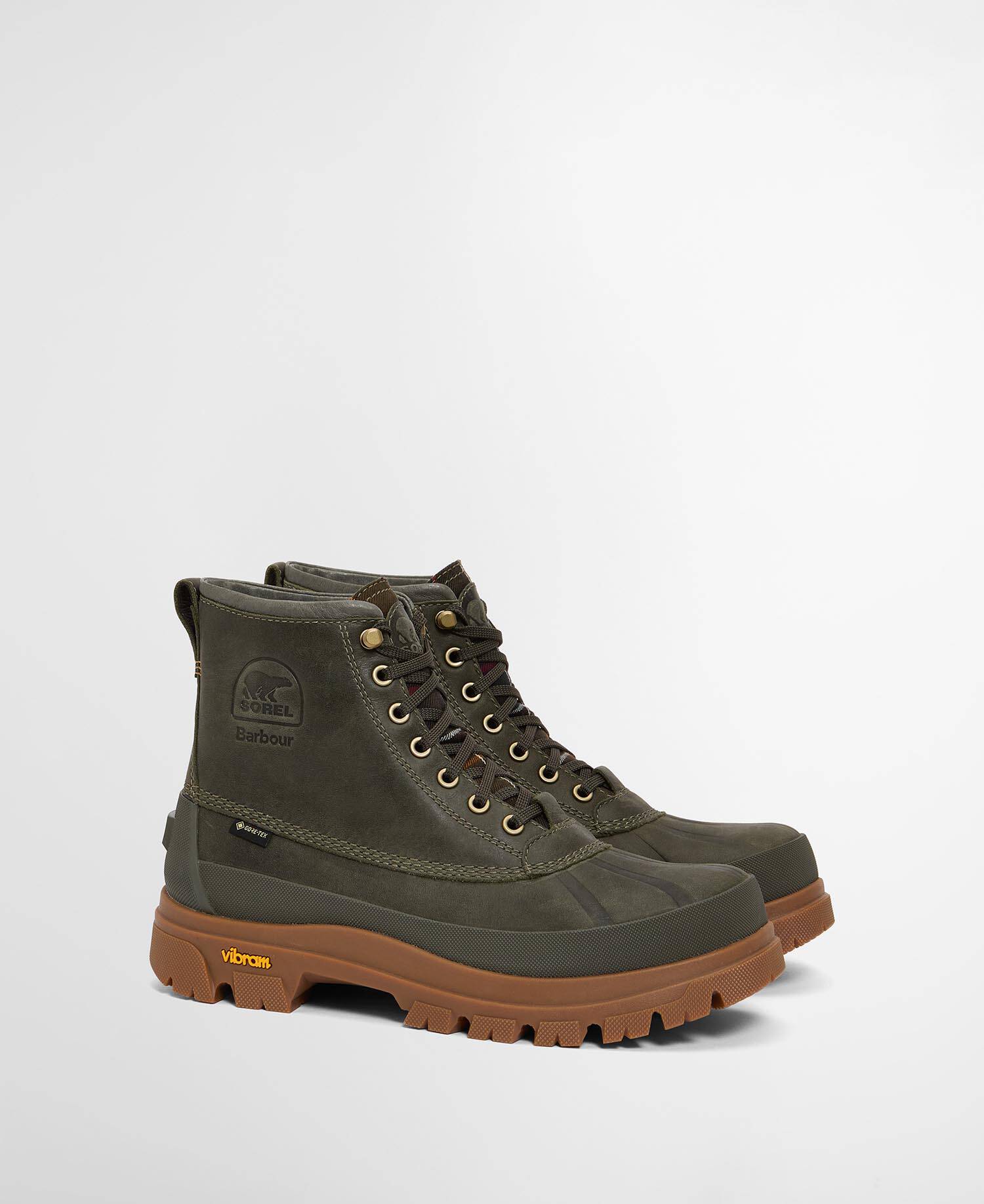 Barbour x SOREL Boots Daystorm Horizon GTX Waterproof Olive image number 1