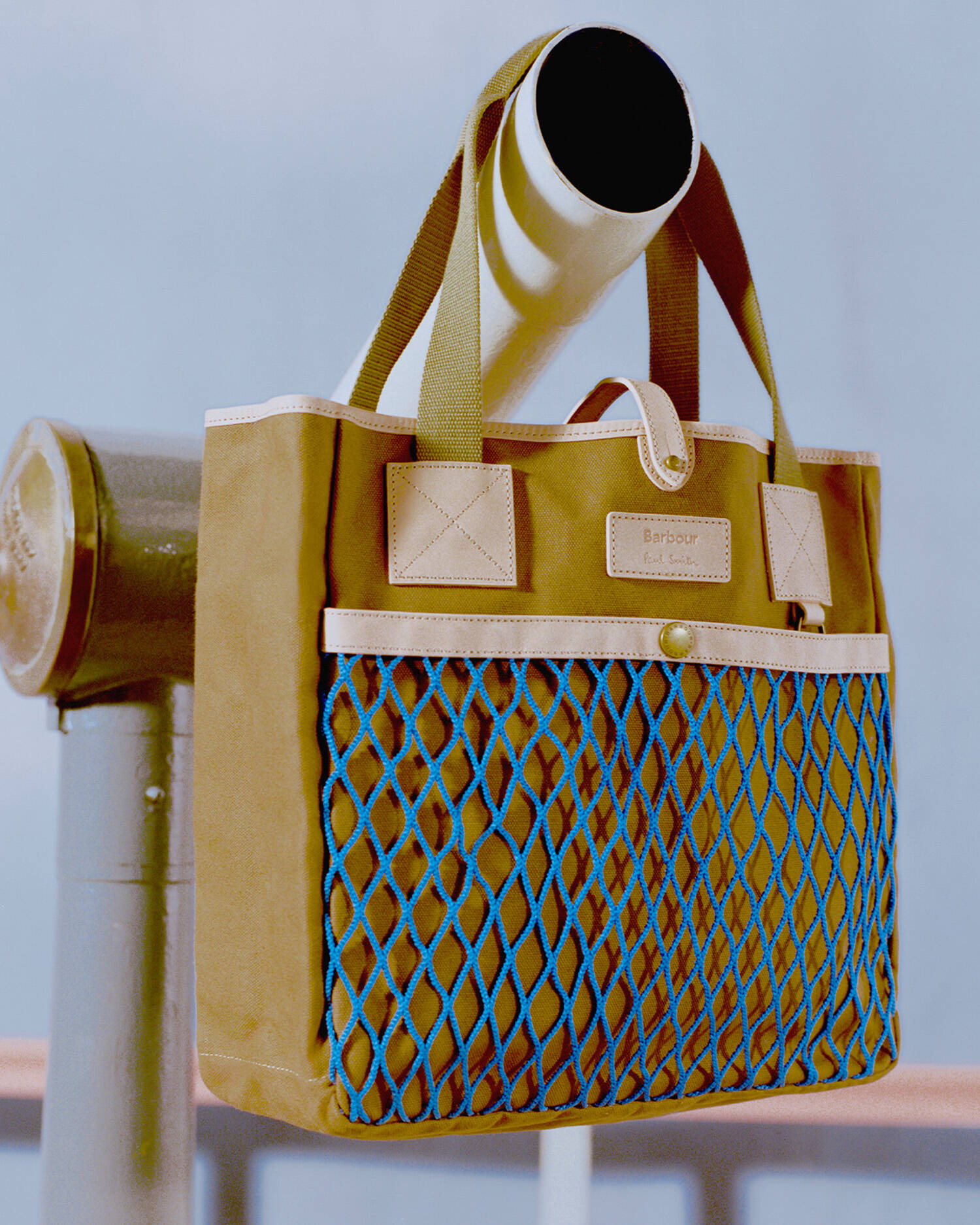 Paul Smith Loves Barbour Tote Bag Dark Sand image number 0
