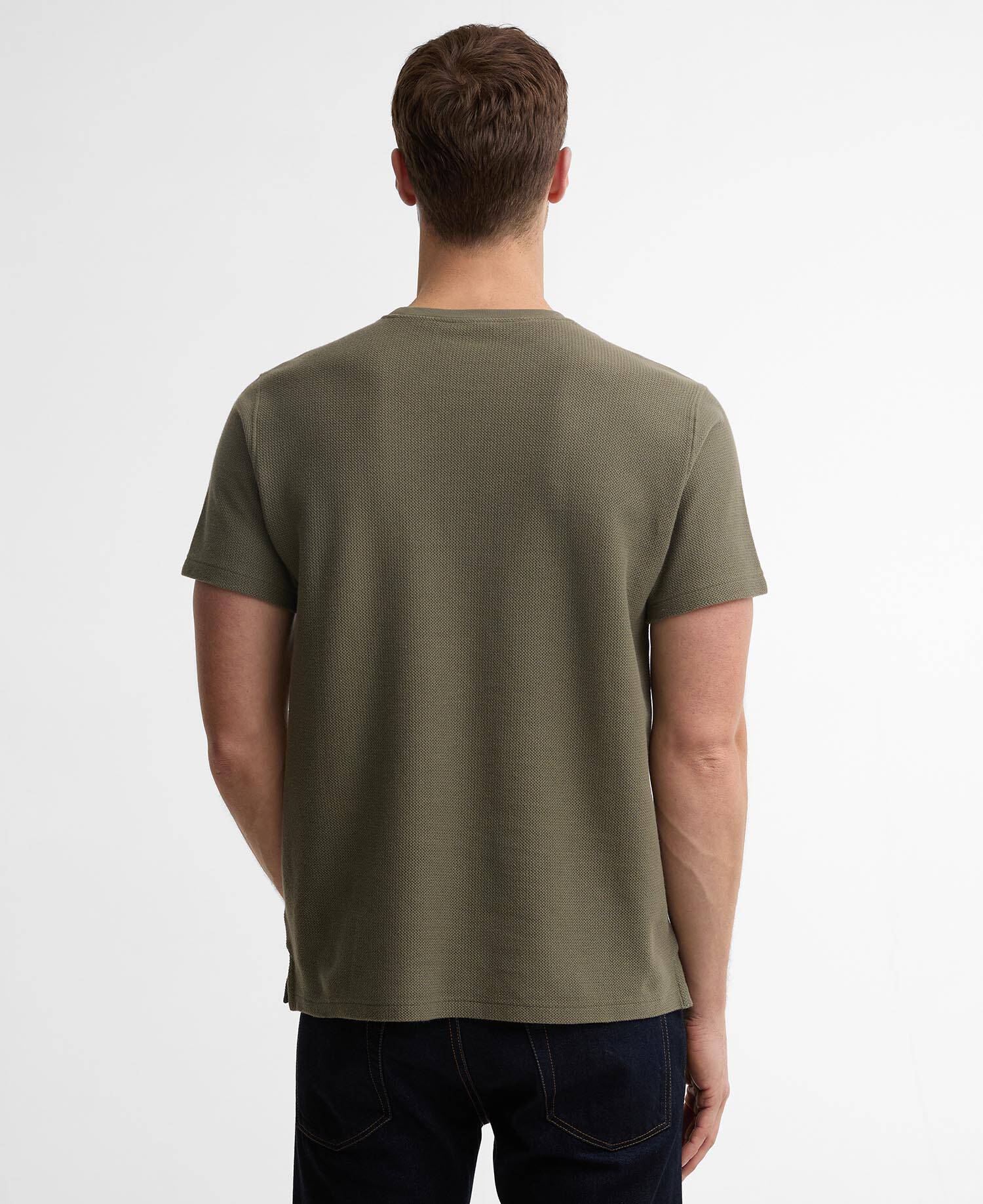 Lingdale Textured Tailored T-Shirt Dusty Olive image number 2