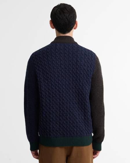 Paul Smith Loves Barbour Gamefair Wool Cardigan Russet