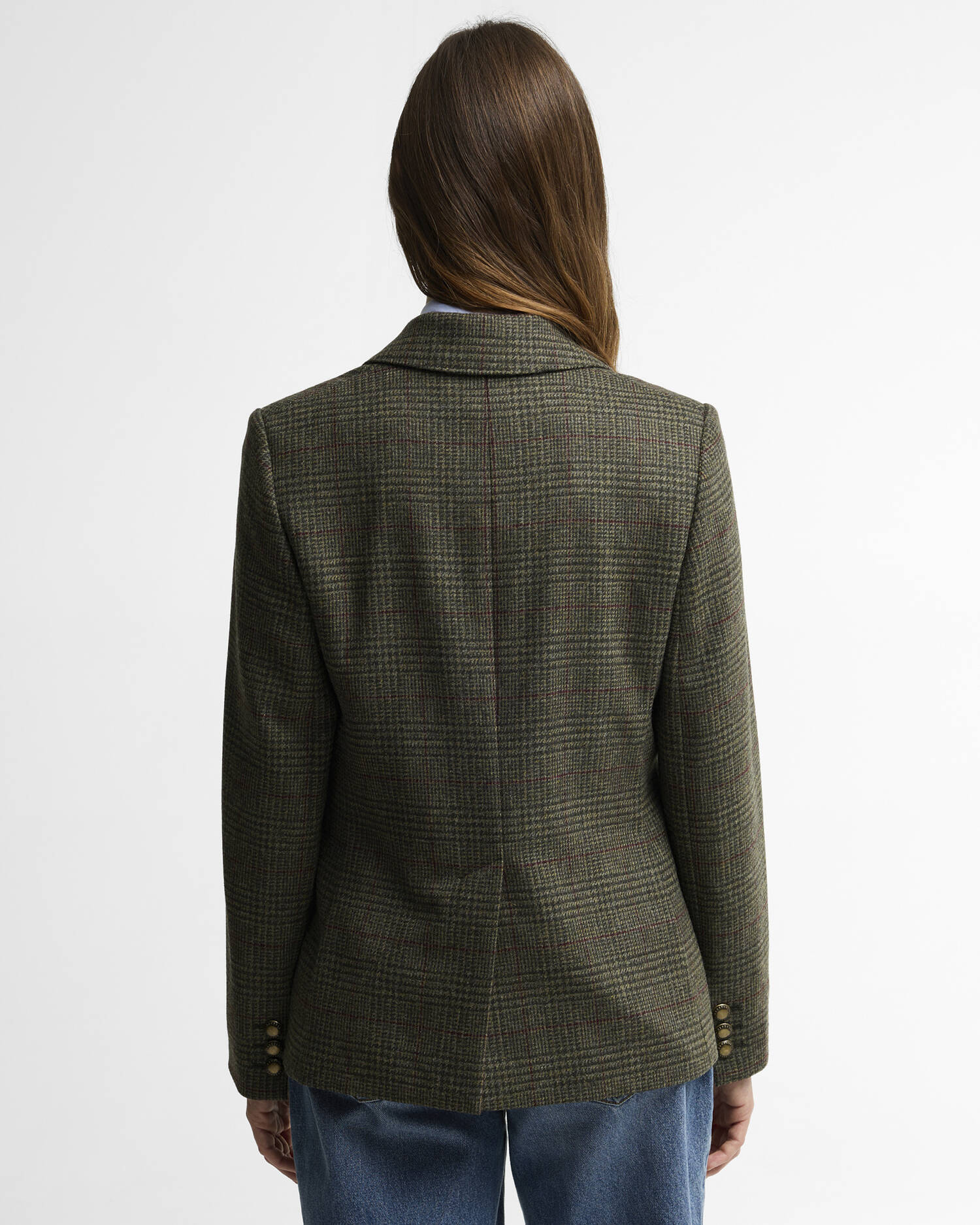 Blazer leggermente aderente Browning Olive Prince Of Wales Check image number 2