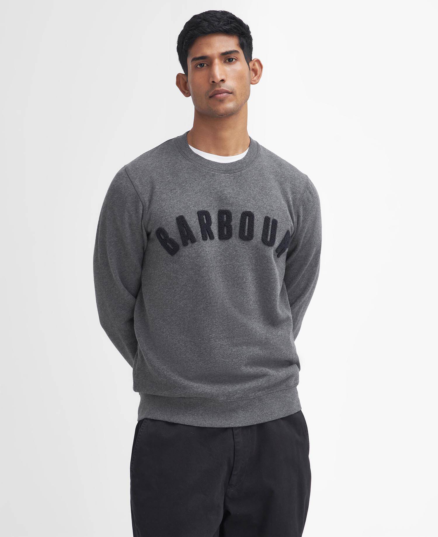 Prep Logo Sweatshirt Mid Grey Marl image number 0