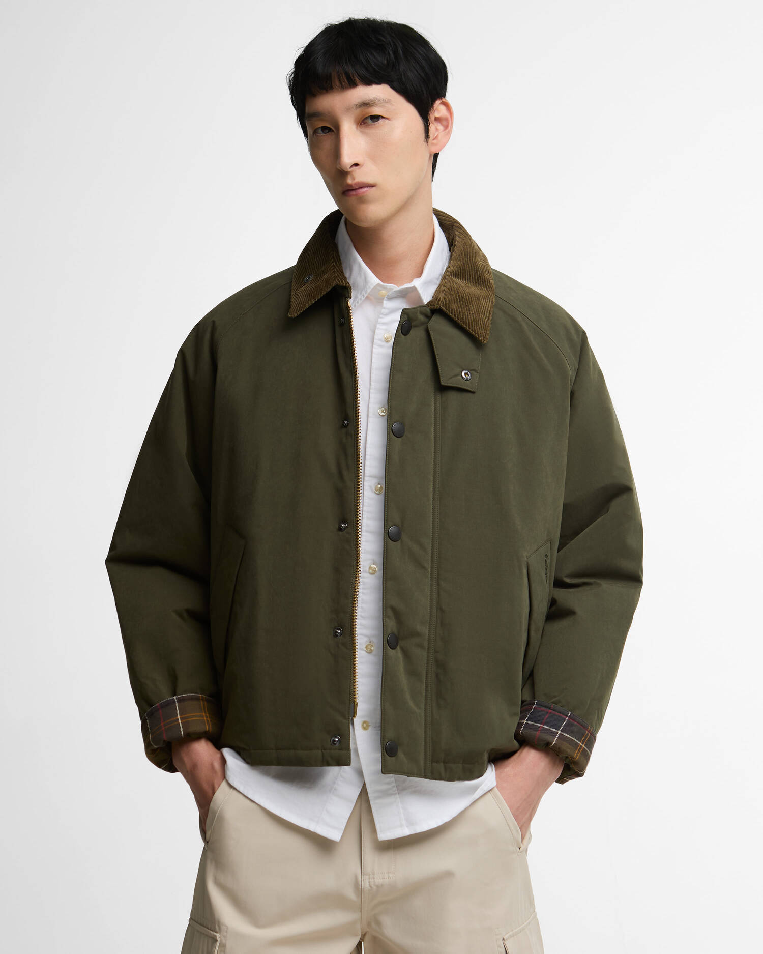Oversized Padded Transport Jacket Olive image number 0