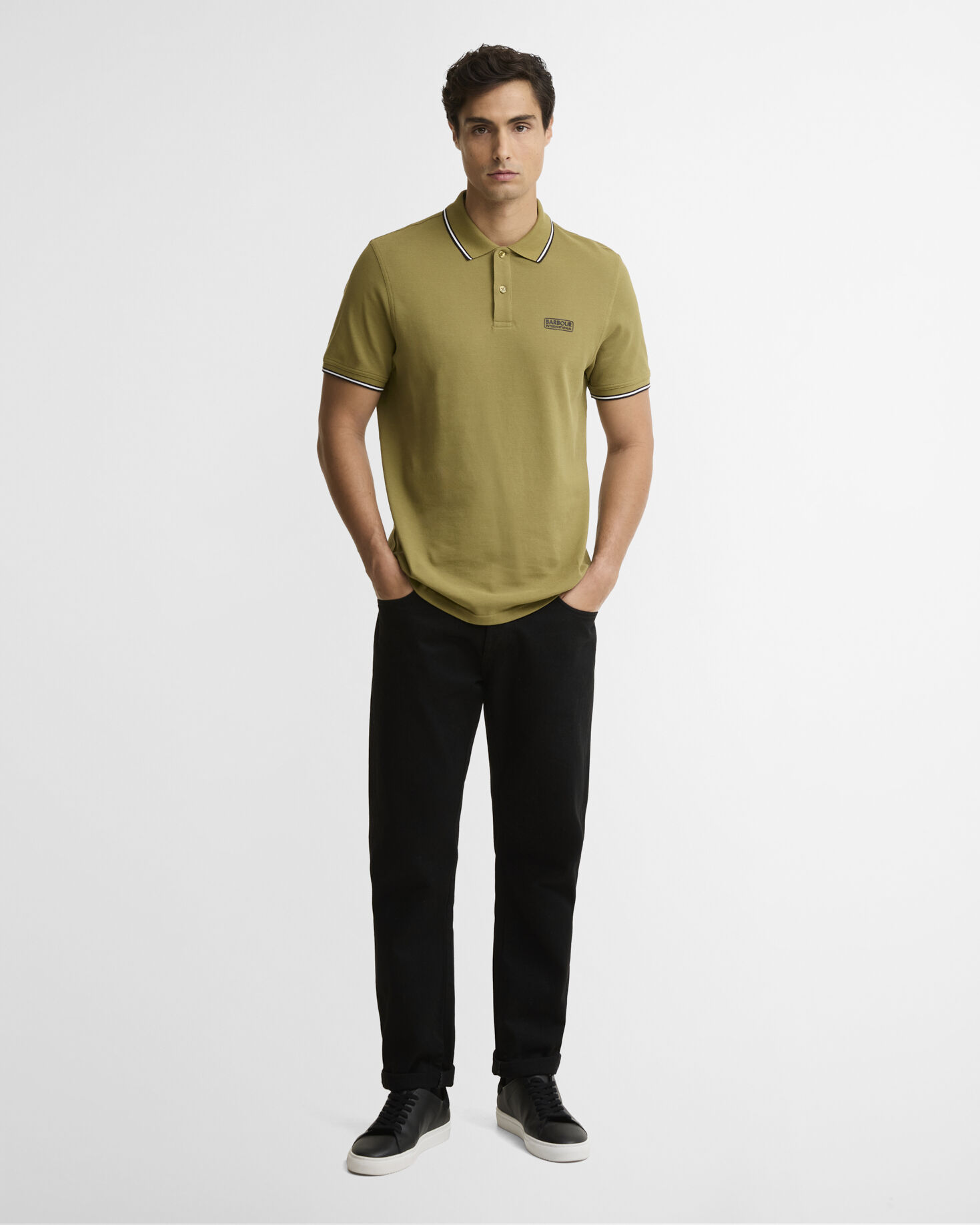 Evan Short-Sleeved Polo Shirt Fir Green