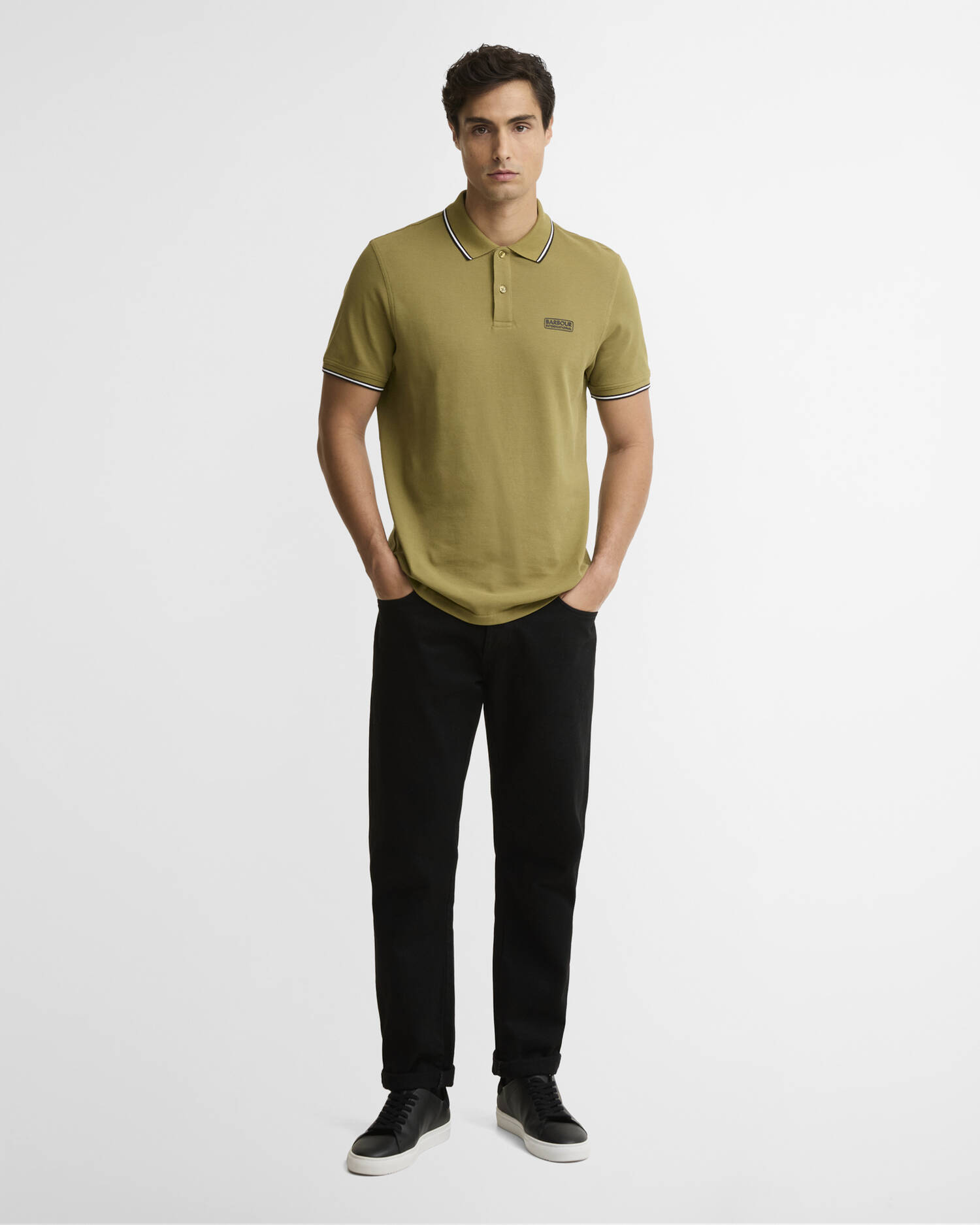 Evan Short-Sleeved Polo Shirt Fir Green image number 1
