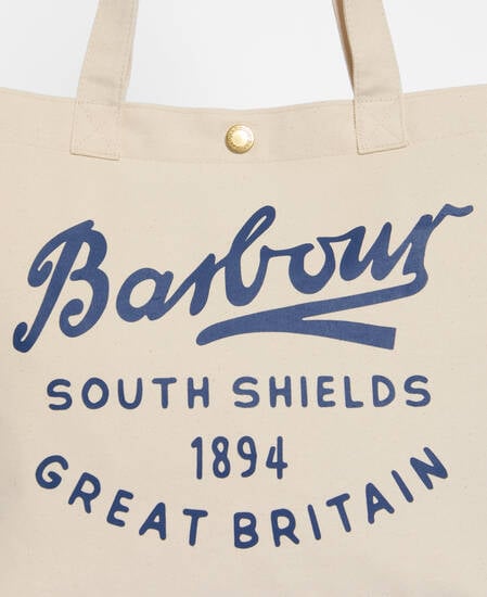 Script Tote Bag Deep Blue