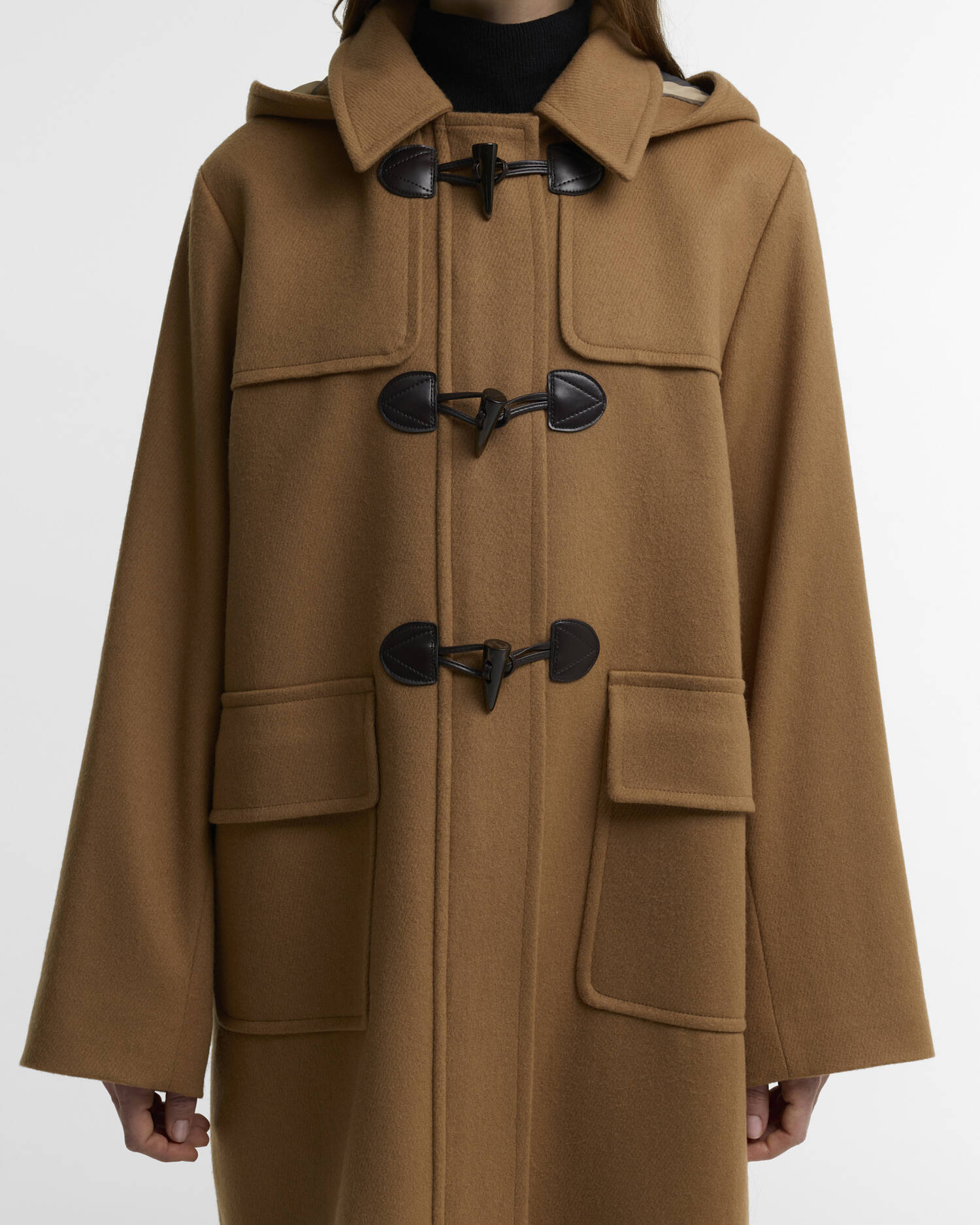 Melody Wool Duffle Coat Beige/Birchwood Dress image number 3
