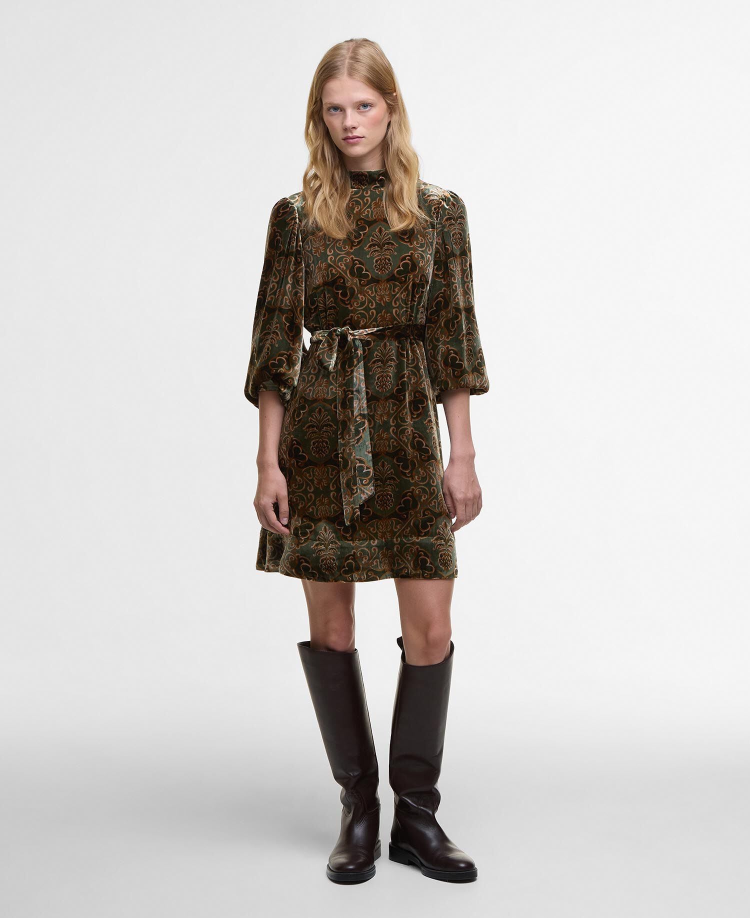 Barbour FARM Rio Ana Clara Mini Dress Pineapple Print