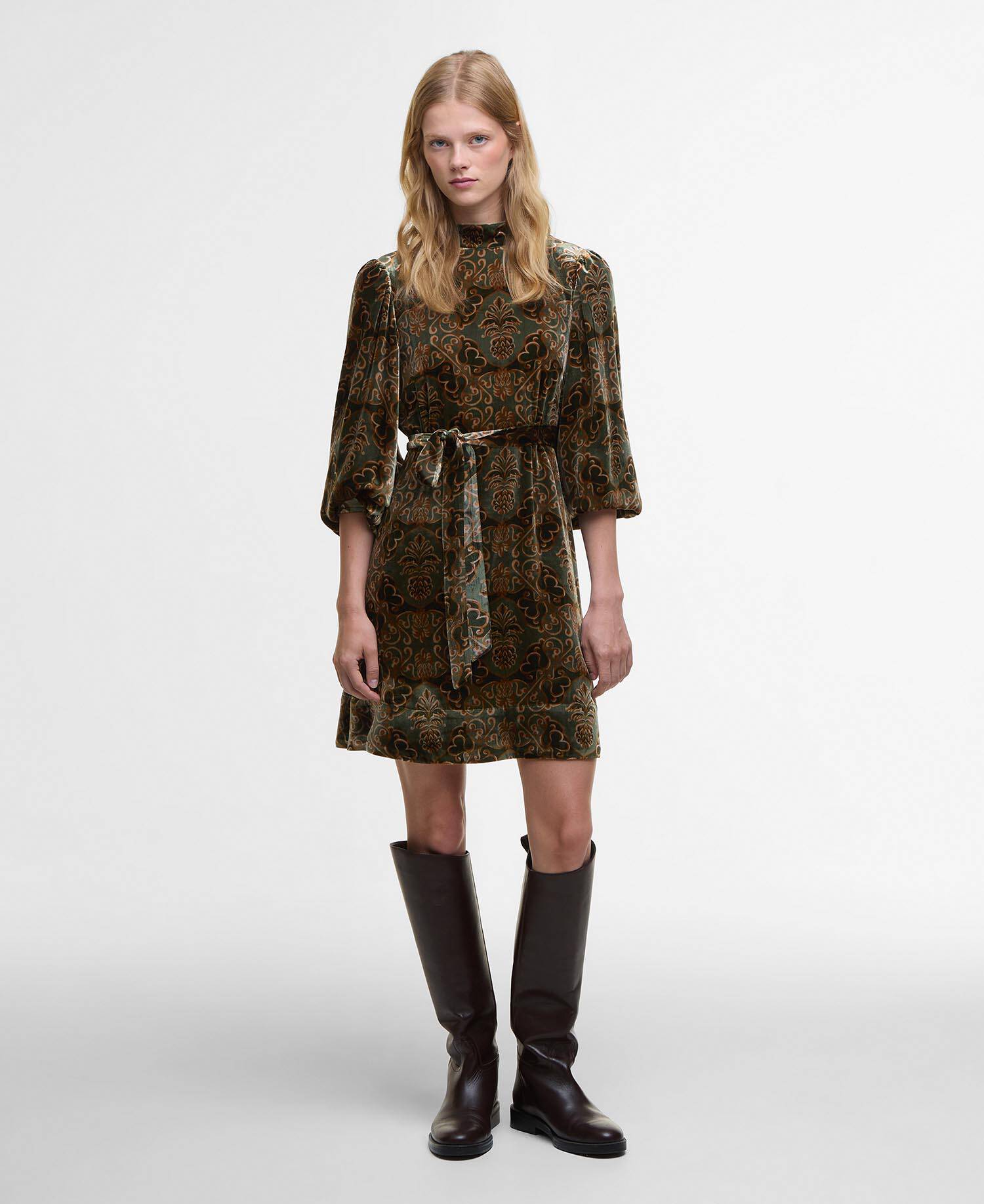 Barbour FARM Rio Ana Clara Mini Dress Pineapple Print image number 1