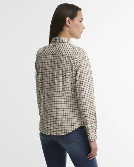 Woodside Tailored Long-Sleeved Shirt Birch Tattersall
