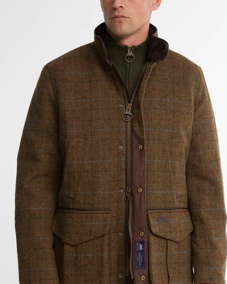 Hereford Tweed Wool Jacket Moss Green