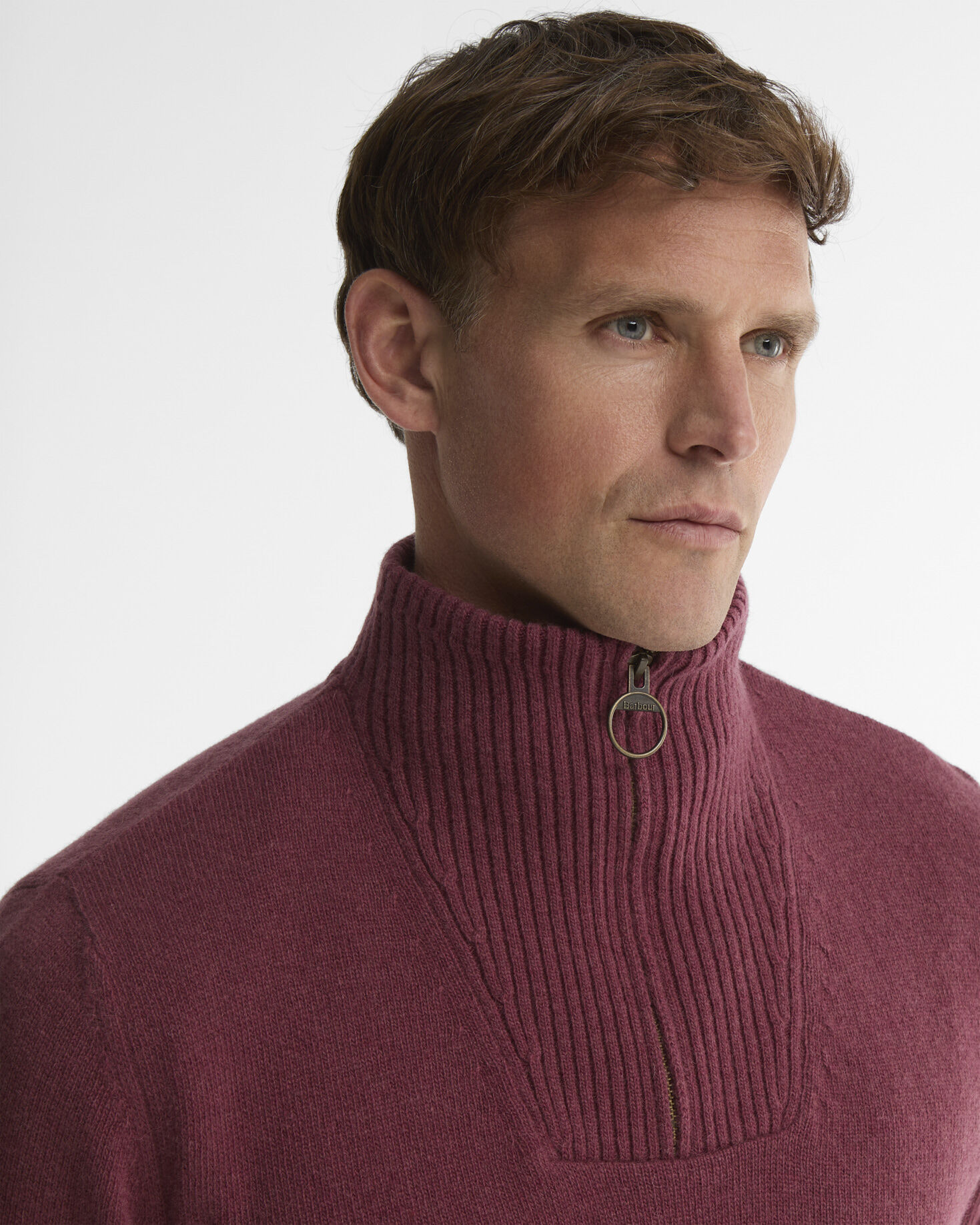 Nelson Essential Quarter-Zip Jumper Mauve