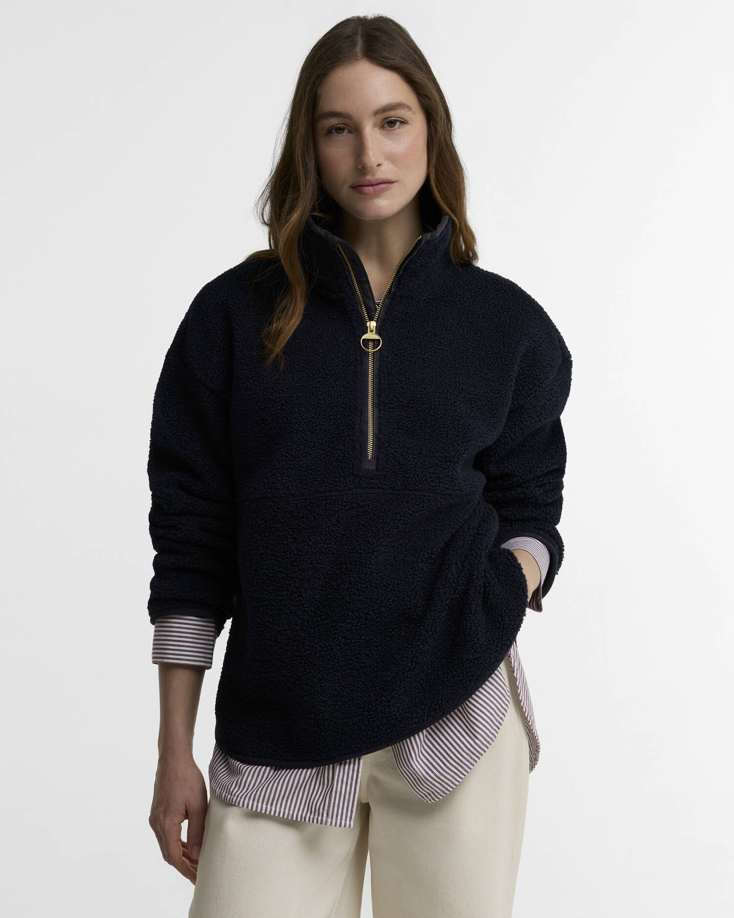 Barbour Fleecepullover Merys Dark Navy image number 0