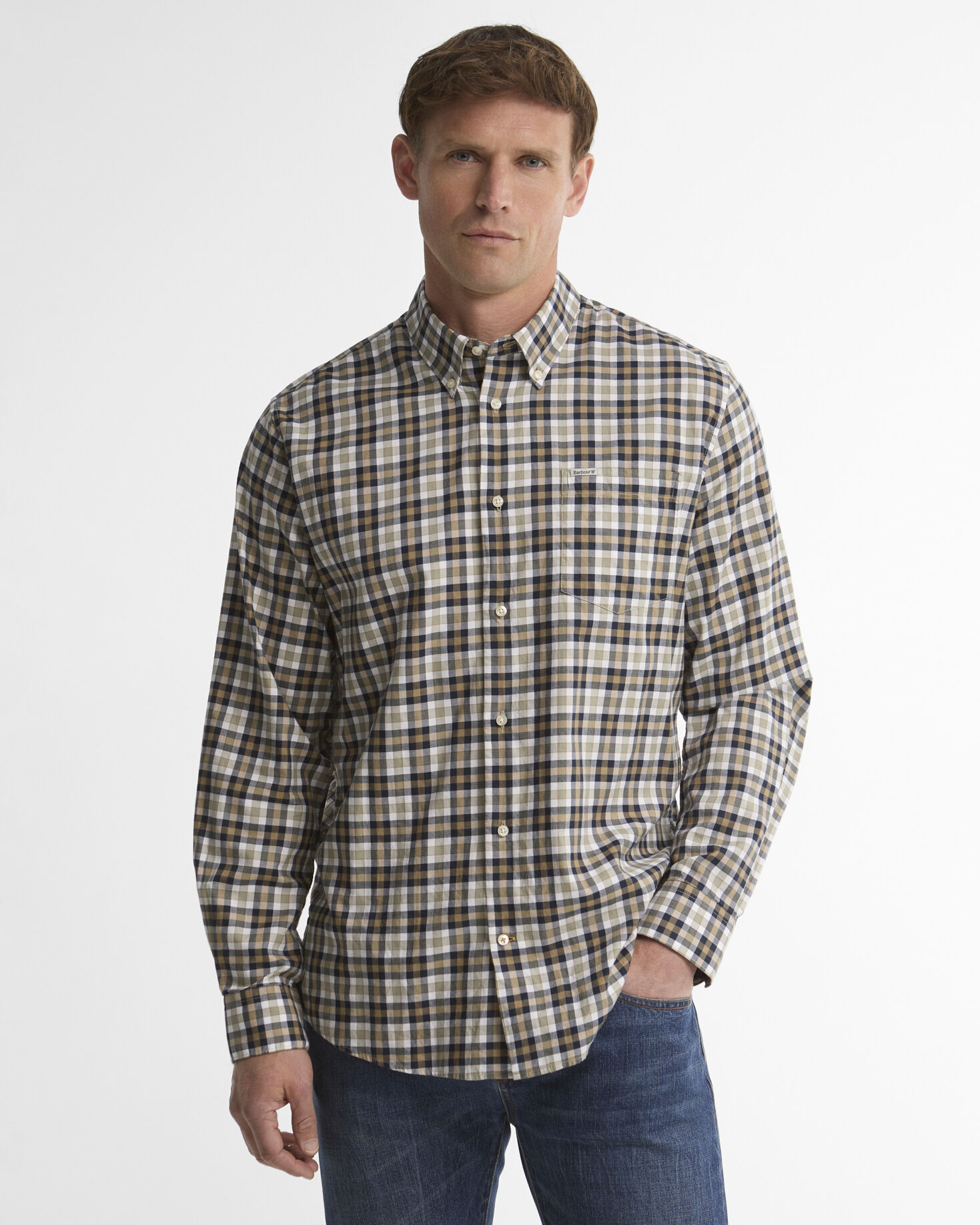 Fallowlane Regular-Fit Long-Sleeved Shirt Navy