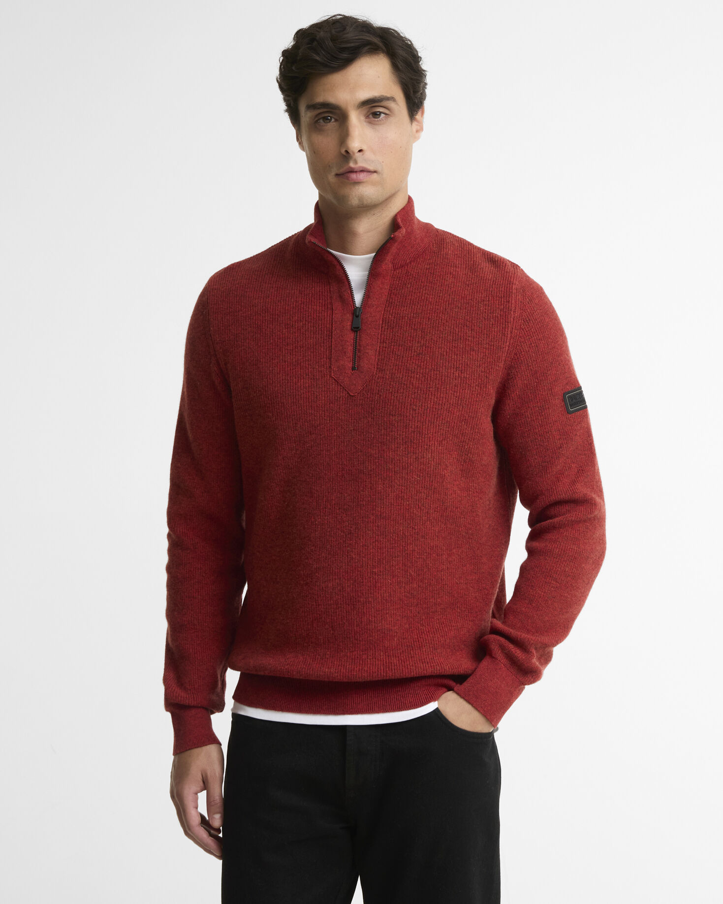 Crawley Quarter-Zip Jumper Fire Whirl