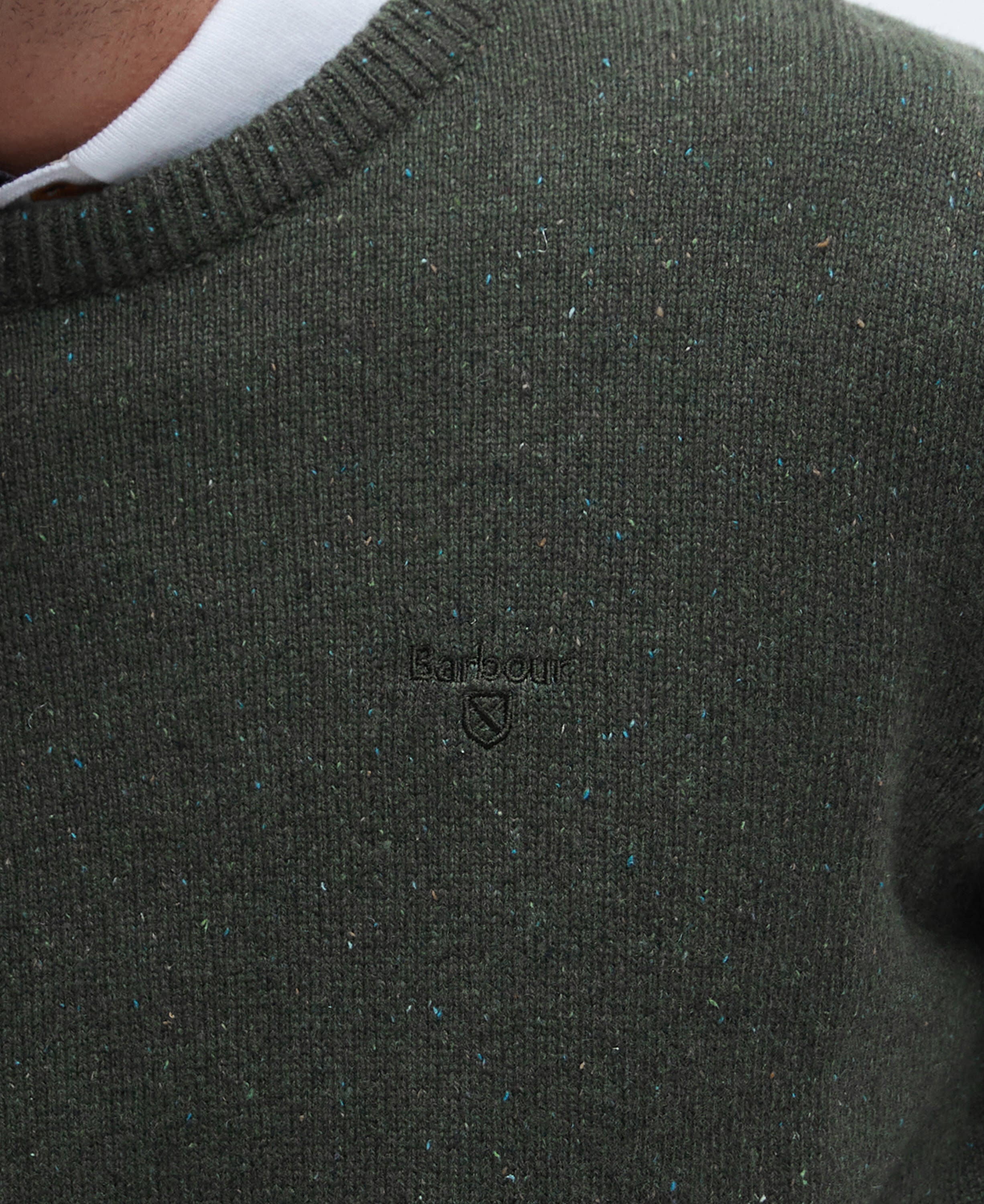 Essential Tisbury Crew-Neck Jumper Dark Seaweed
