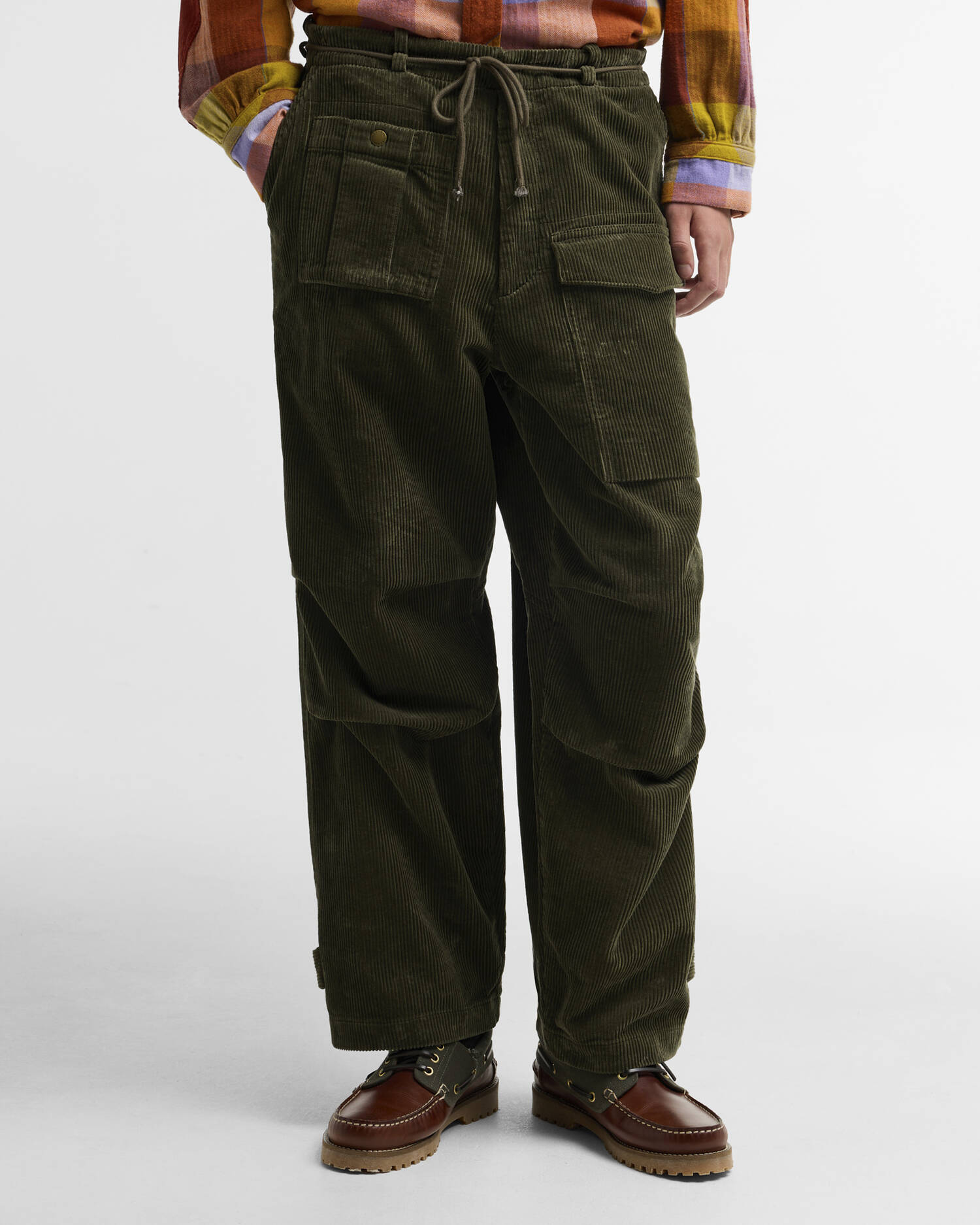 Barbour x Norbit Oversized Cord Trousers Navy image number 1
