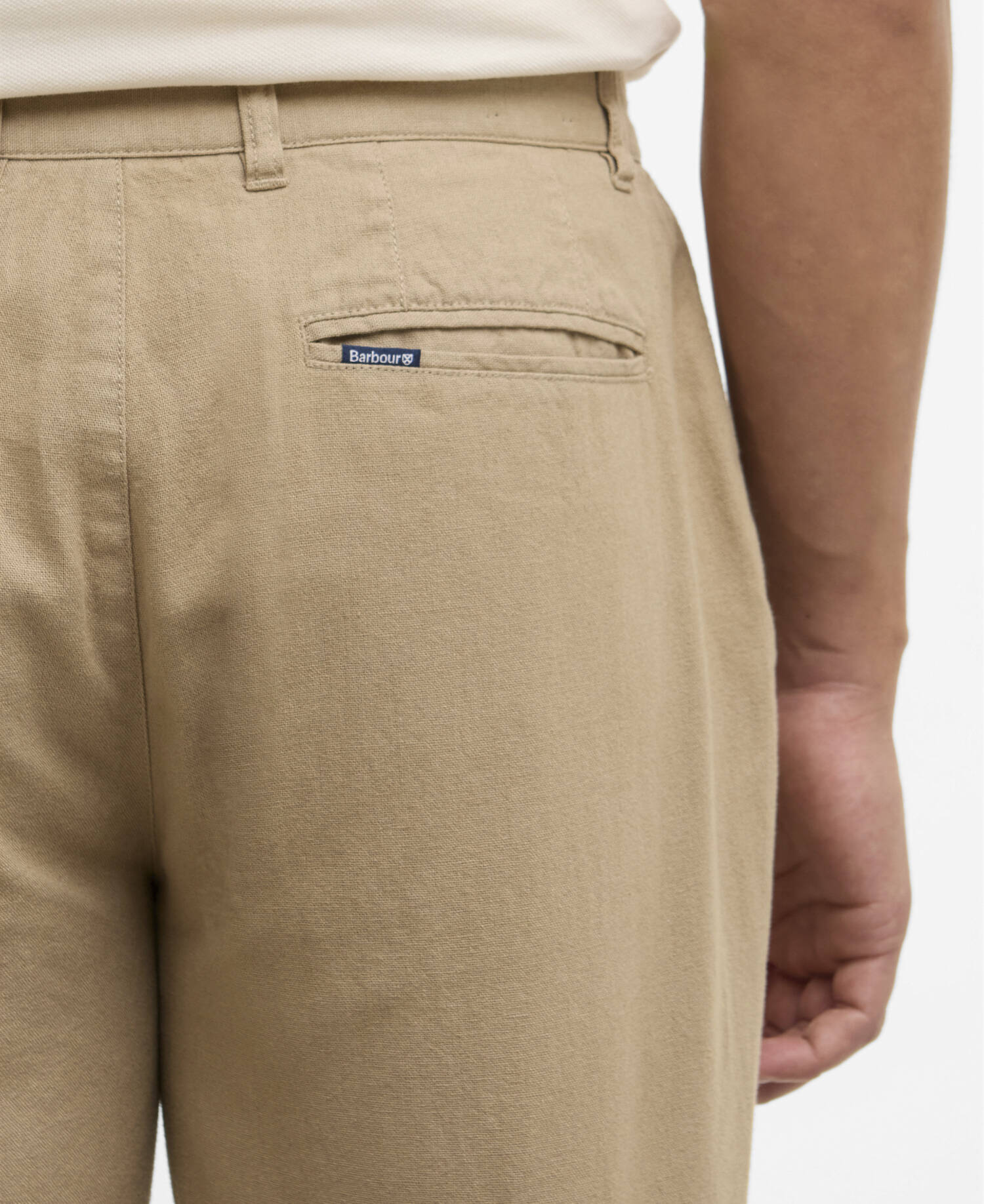 Cotton Linen Tailored Trouser Washed Stone image number 3